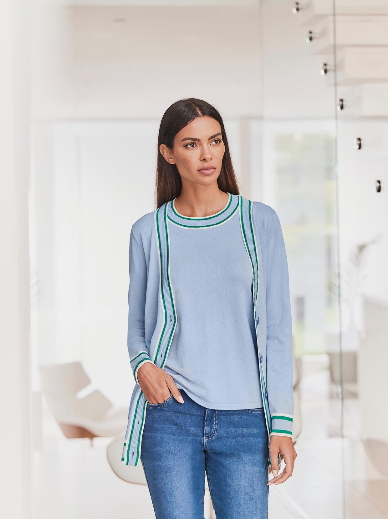 Rick Cardona Pullover - eisblau