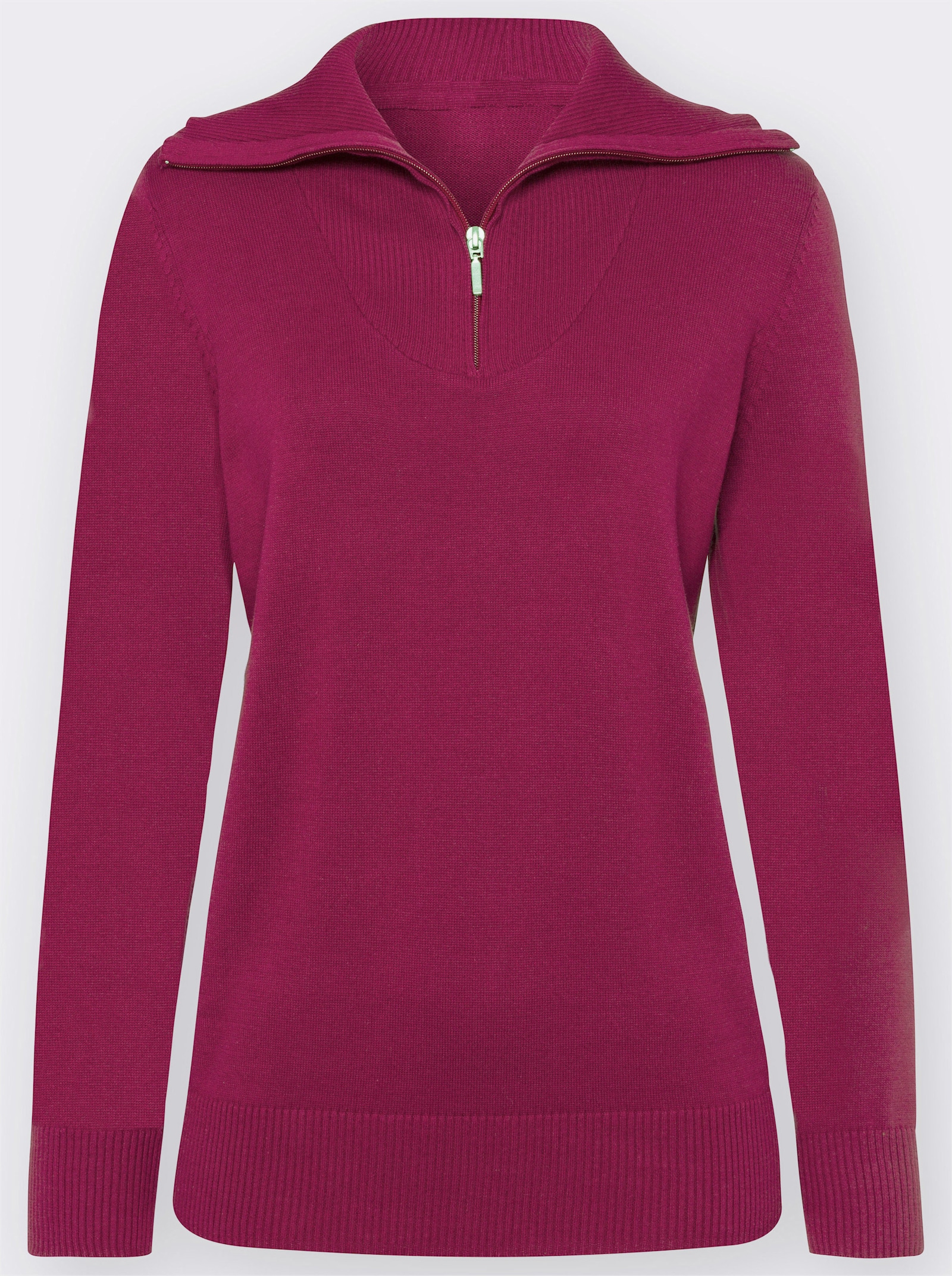 Troyer aus reiner Baumwolle - weinrot