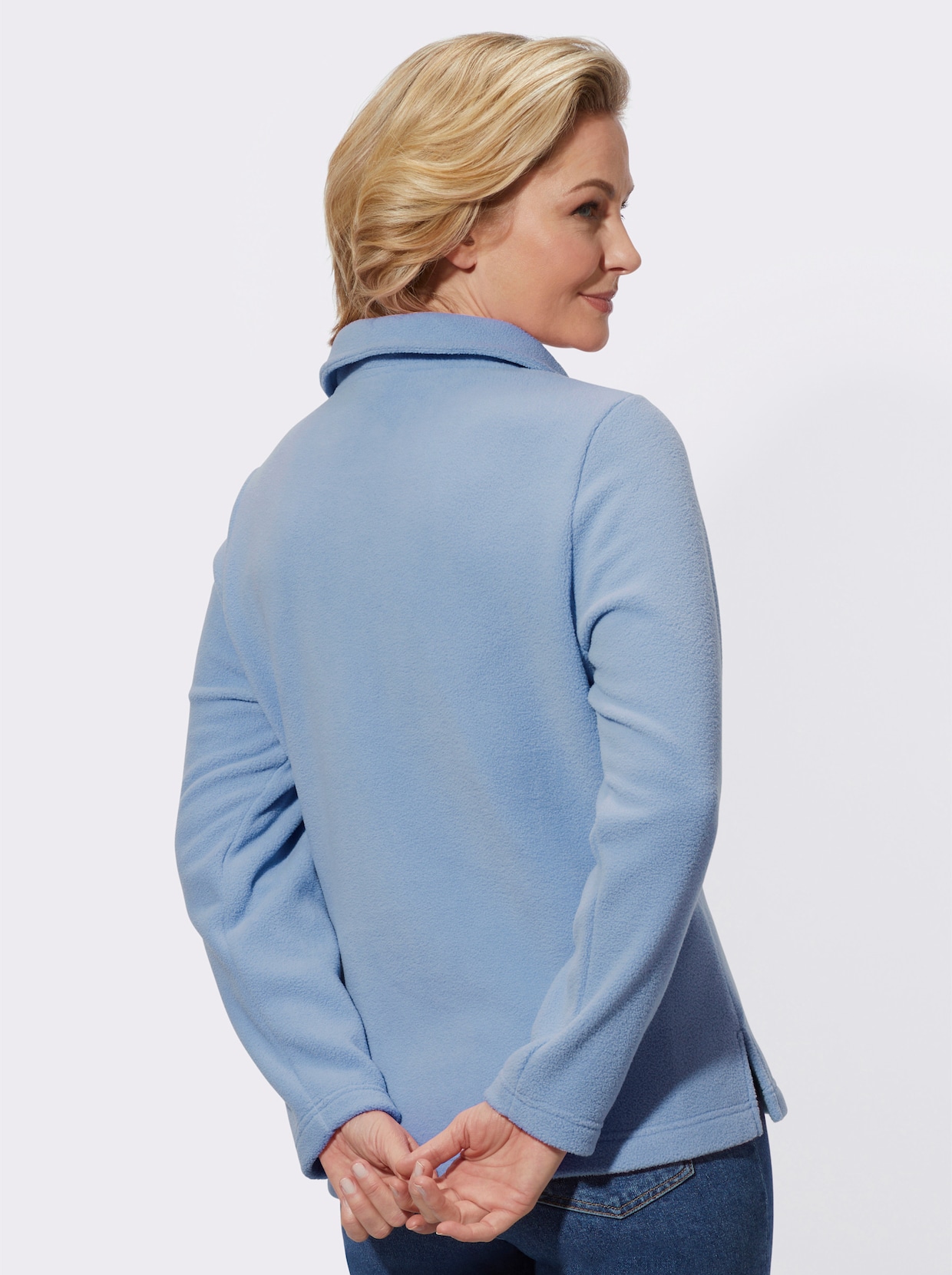 Fleece-Shirt - bleu