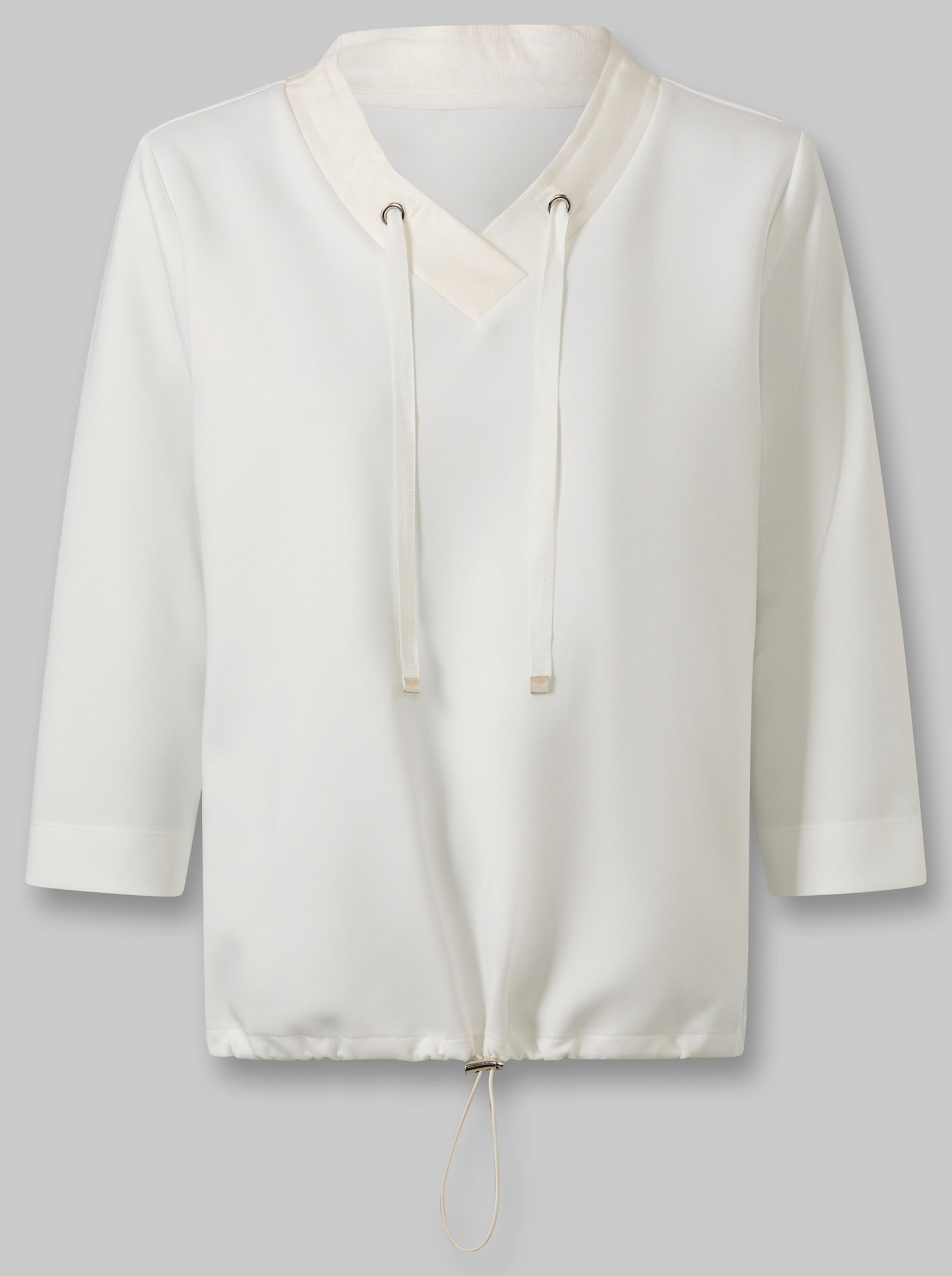heine Sweatshirt mit V-Ausschnitt - ecru