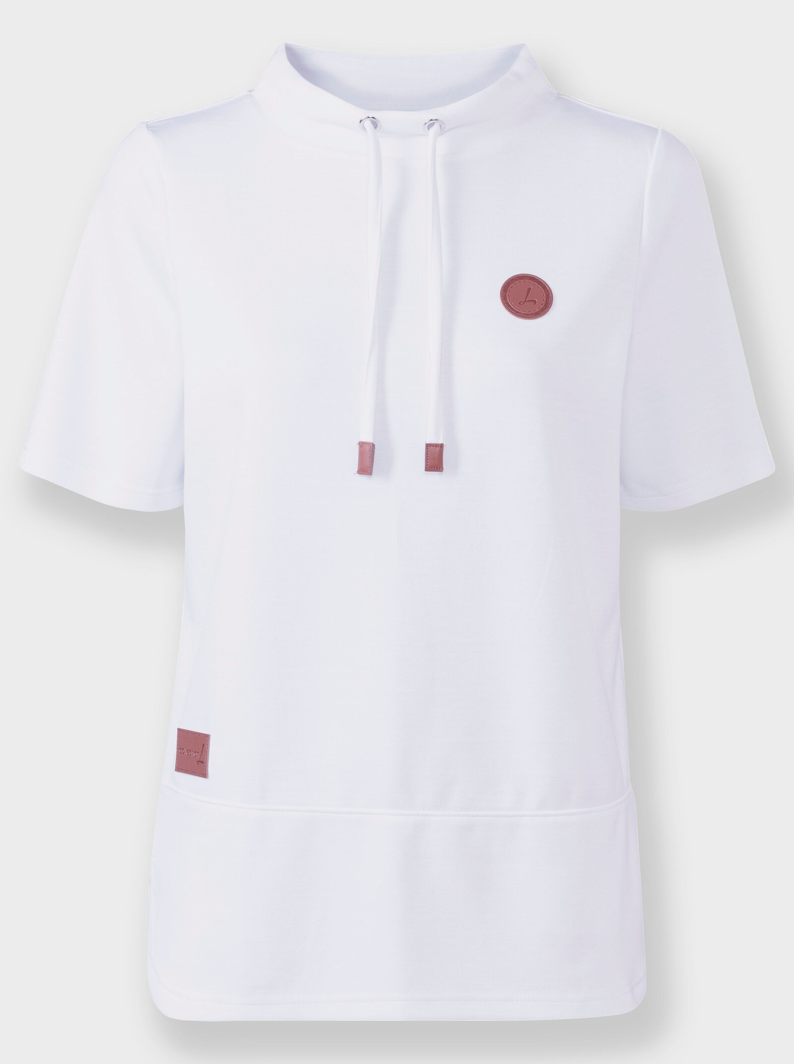 Shirt aus formstabilem Interlock - weiß