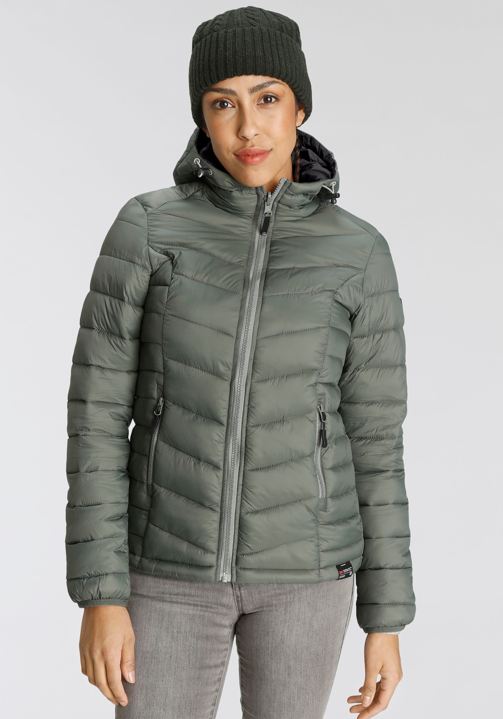 Polarino Steppjacke - dark khaki