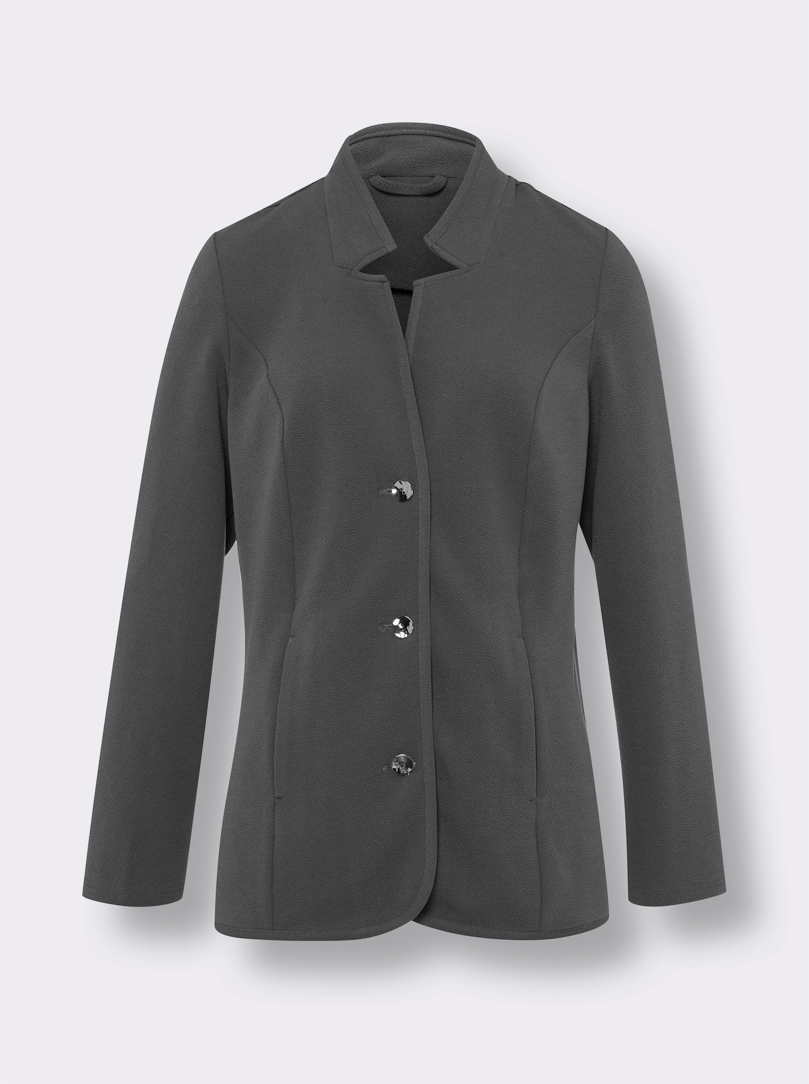 Jerseyblazer mit Stehkragen - anthrazit