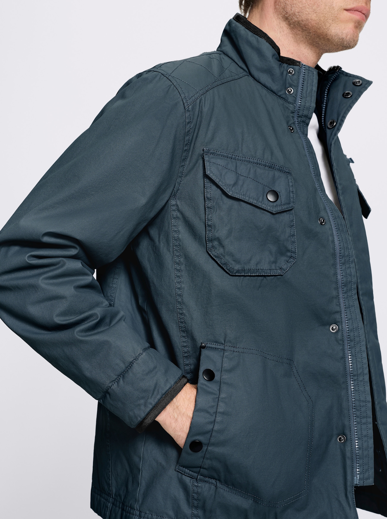 Marco Donati Jacke mit 7 Taschen, winterwarm wattiert - dunkelblau