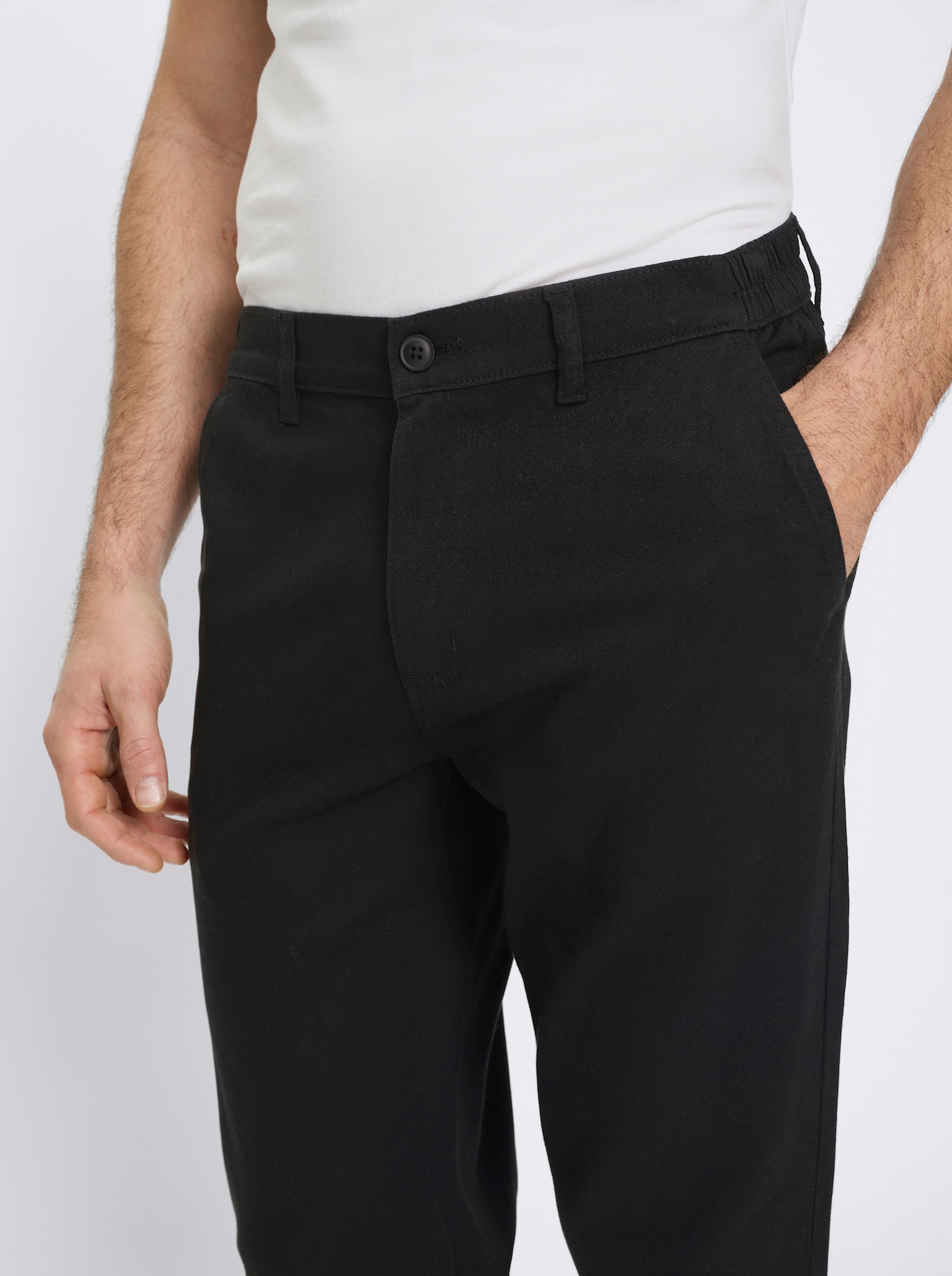 Marco Donati Chinohose mit Stretch-Anteil - schwarz