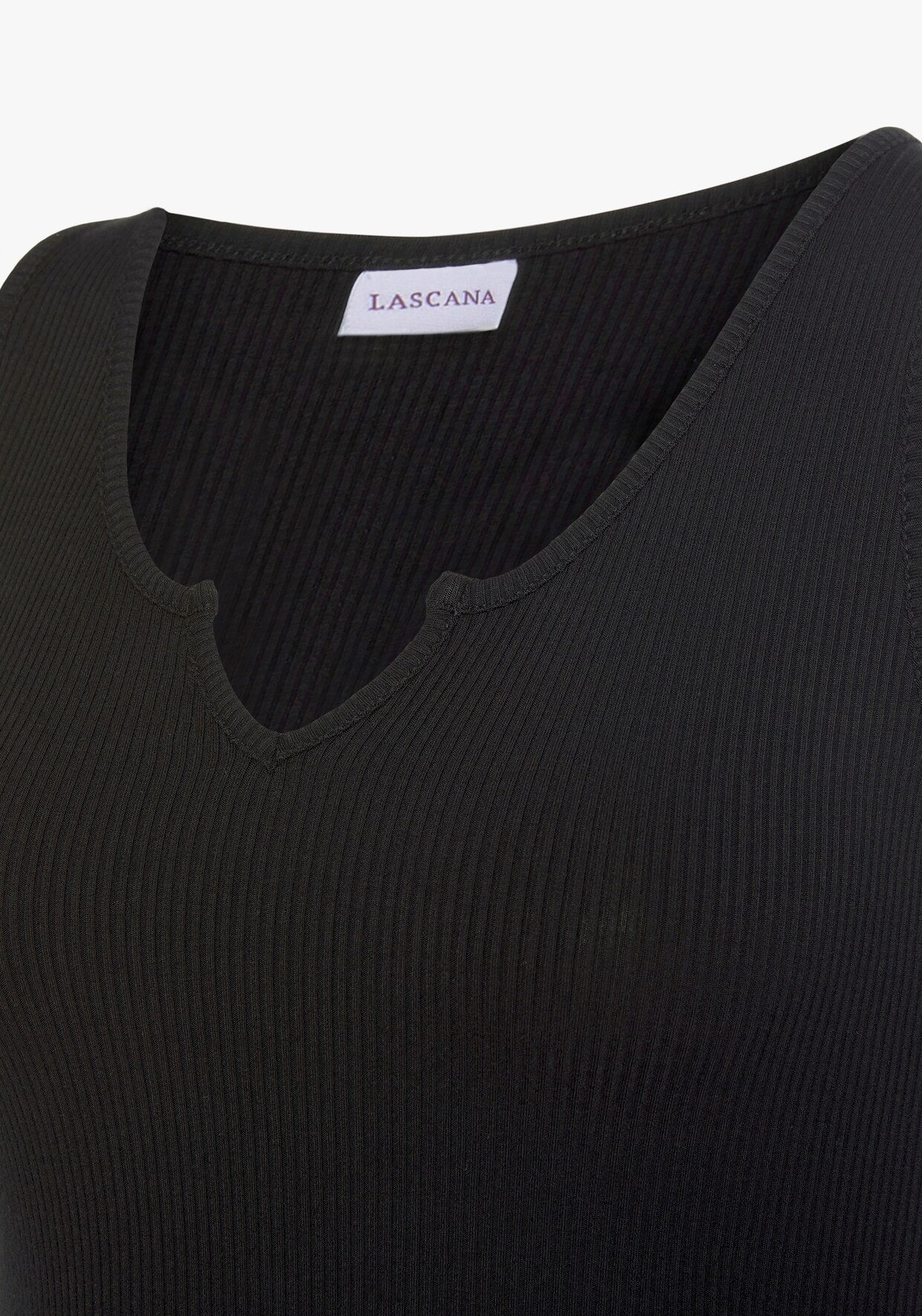 LASCANA Ripptanktop - schwarz