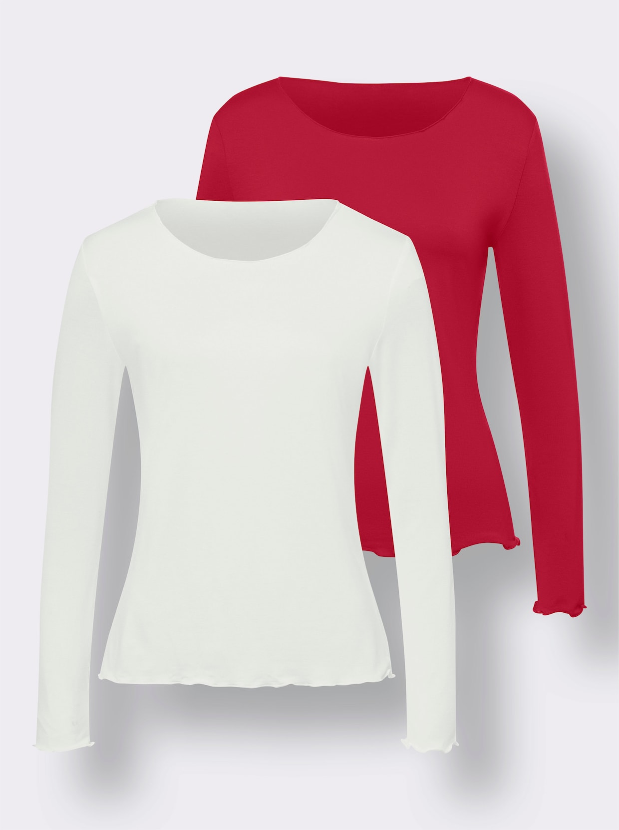 heine Shirtset - rood/ecru