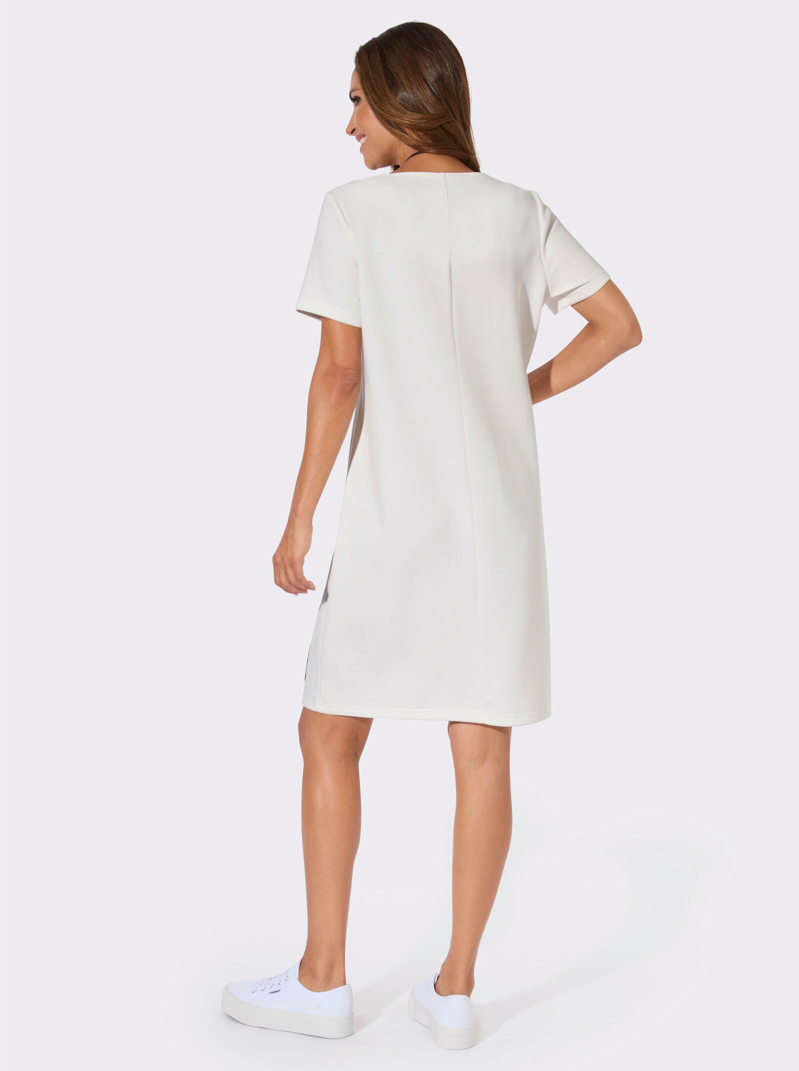 Sweatkleid mit Taschen - ecru