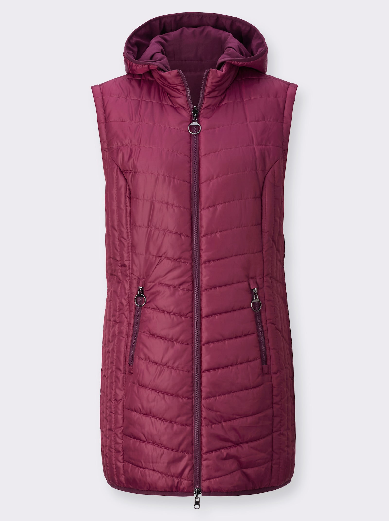 Longjacke mit Wendefunktion - bordeaux