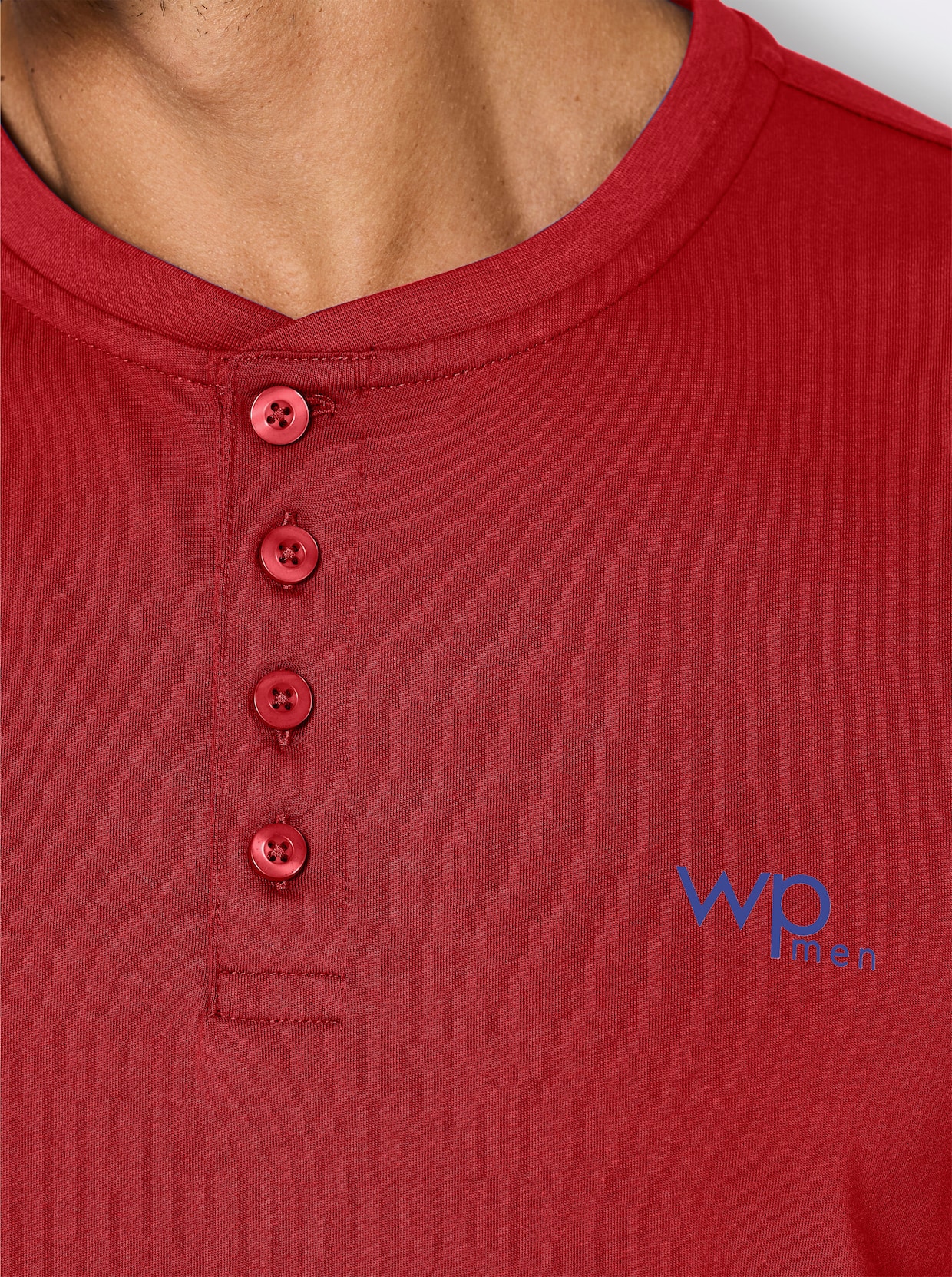 wäschepur men Schlafanzug-Shirt - kirsche