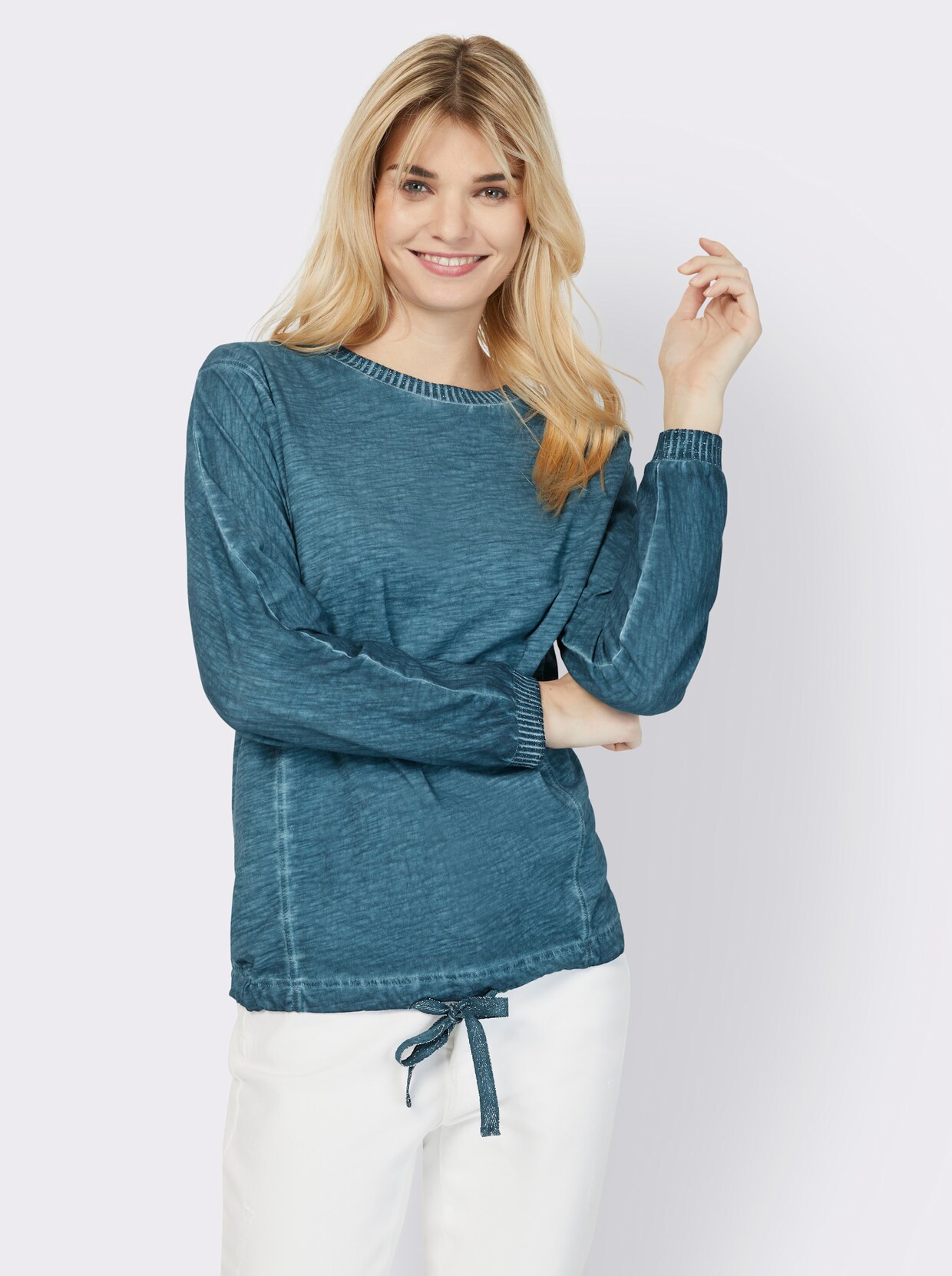 heine Shirt met lange mouwen - aquapetrol