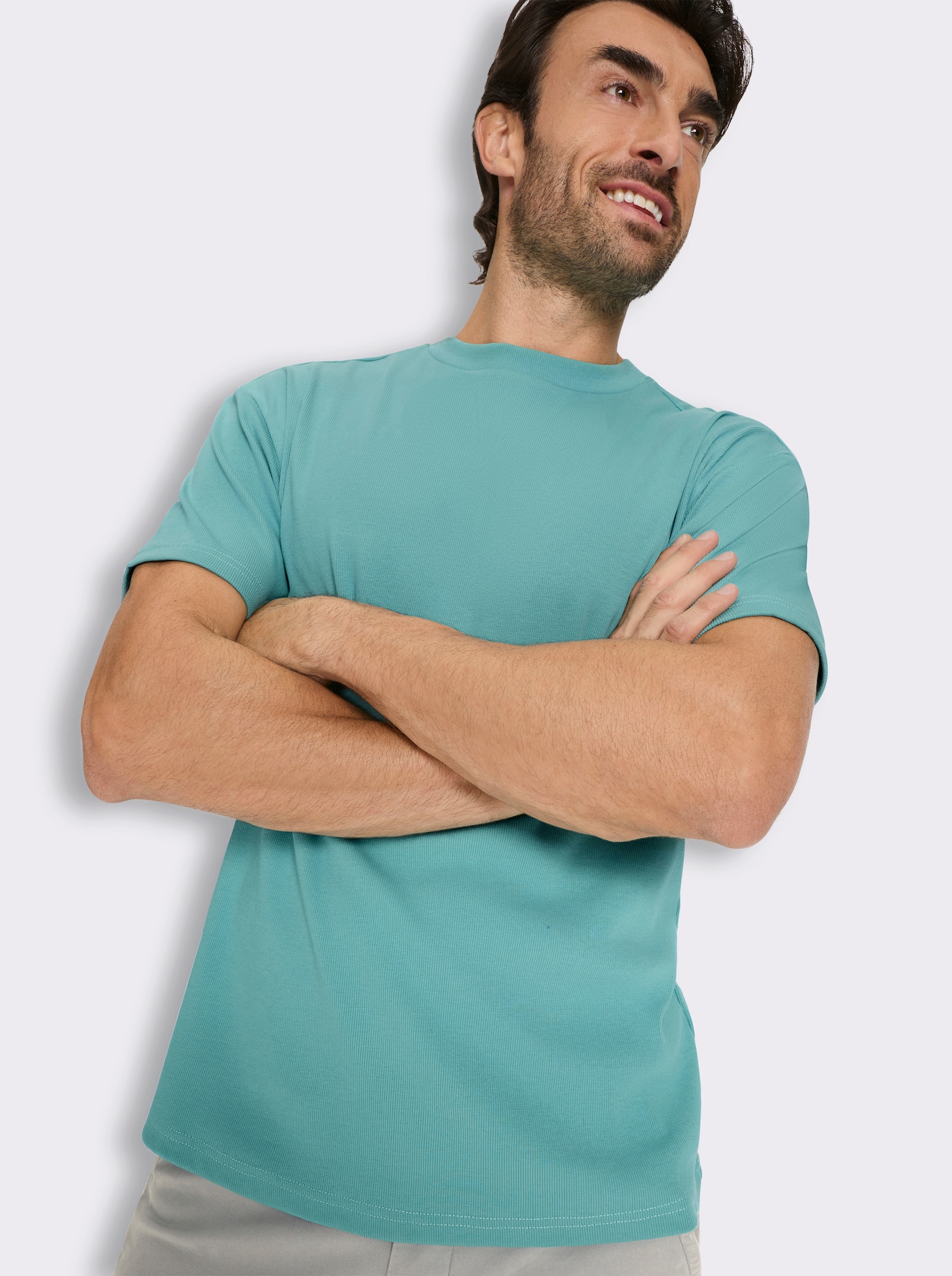 Marco Donati Kurzarmshirt im Loose-Fit, Baumwolle - salbei