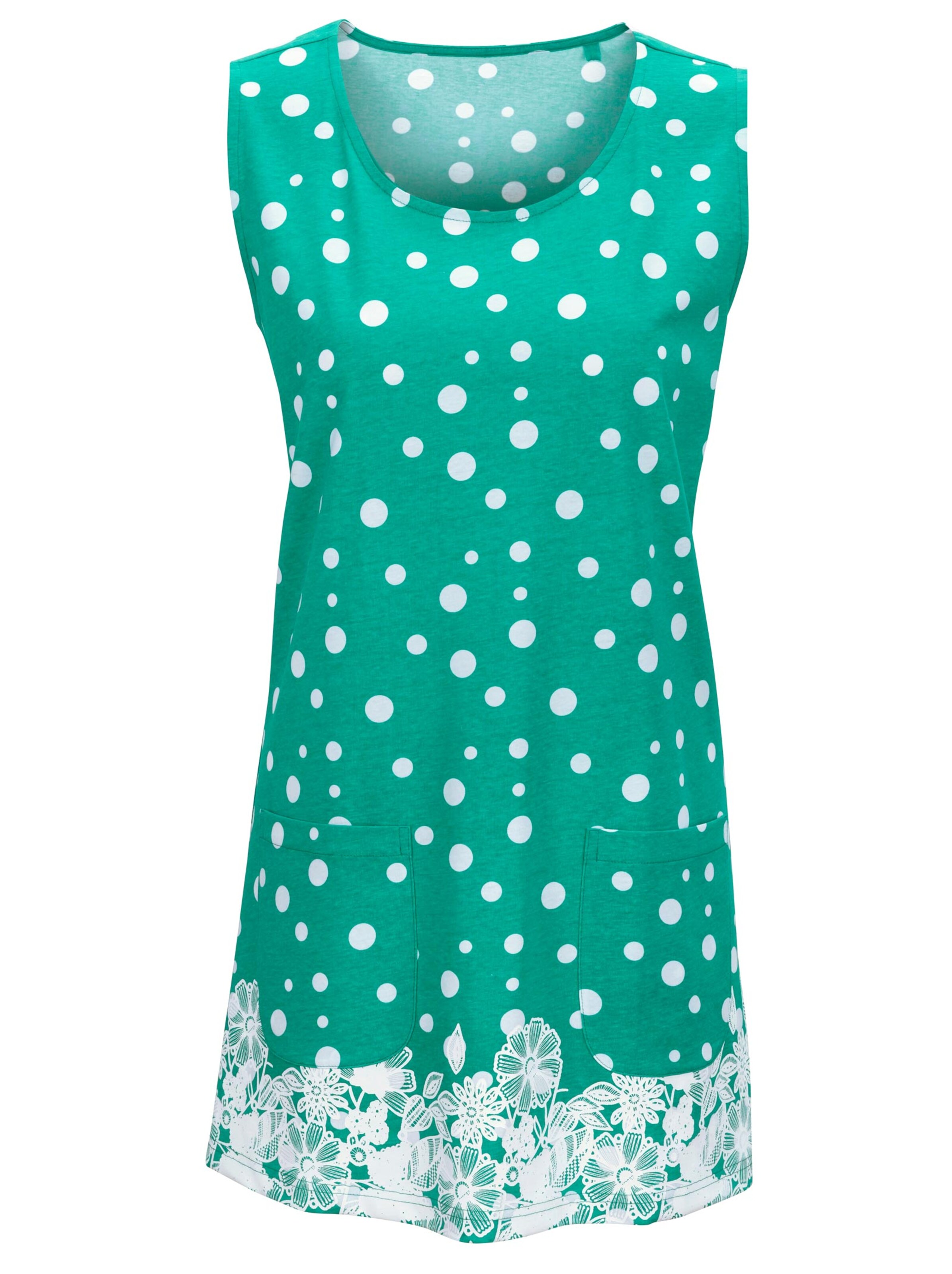 Longtop - grün-gemustert