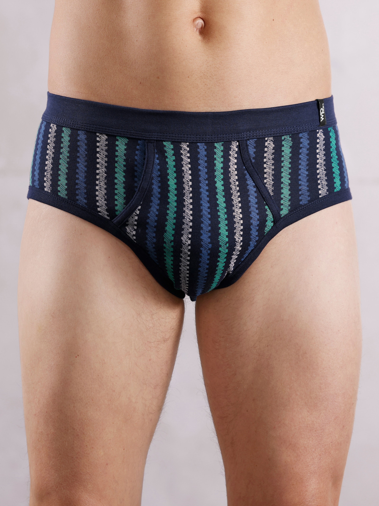 wäschepur men Slip - anthrazit-bedruckt + marine-bedruckt