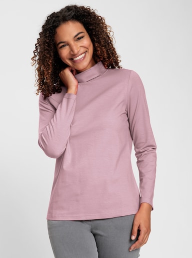 Rollkragenshirt - rosé