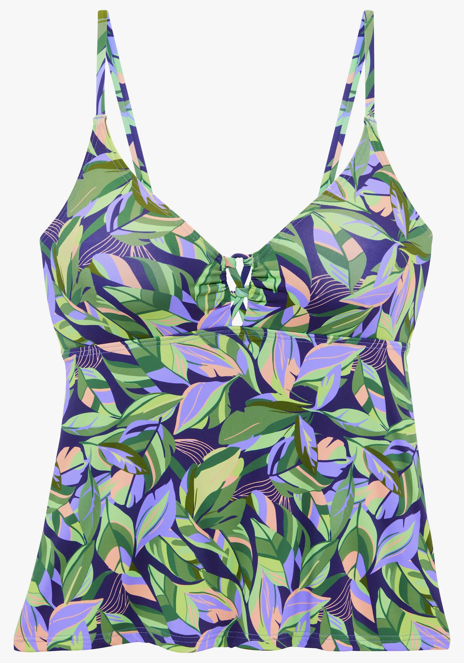 s.Oliver Tankini-Top - grün-blau bedruckt