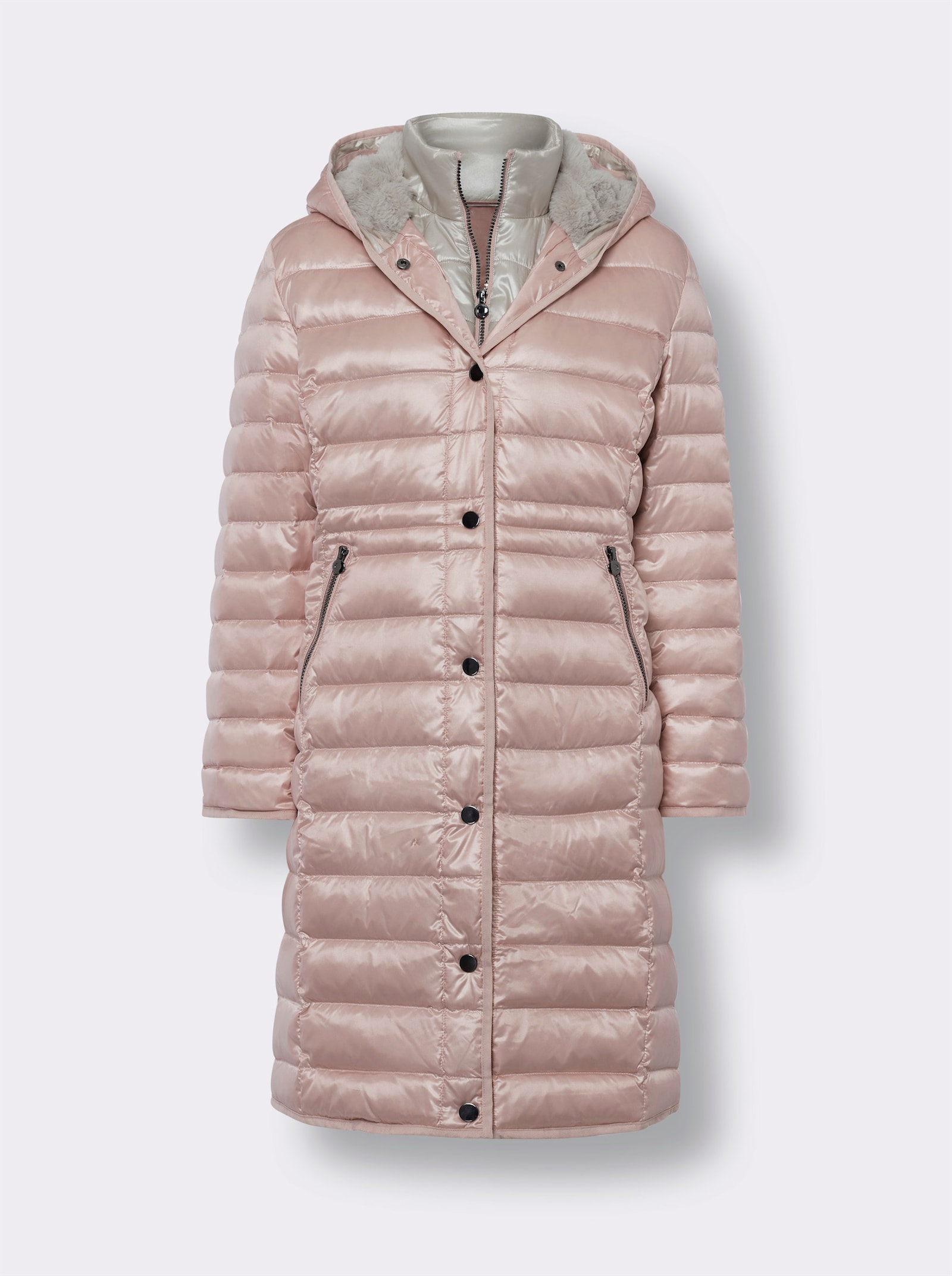 heine Steppmantel mit Daunen-Feder-Füllung - puder