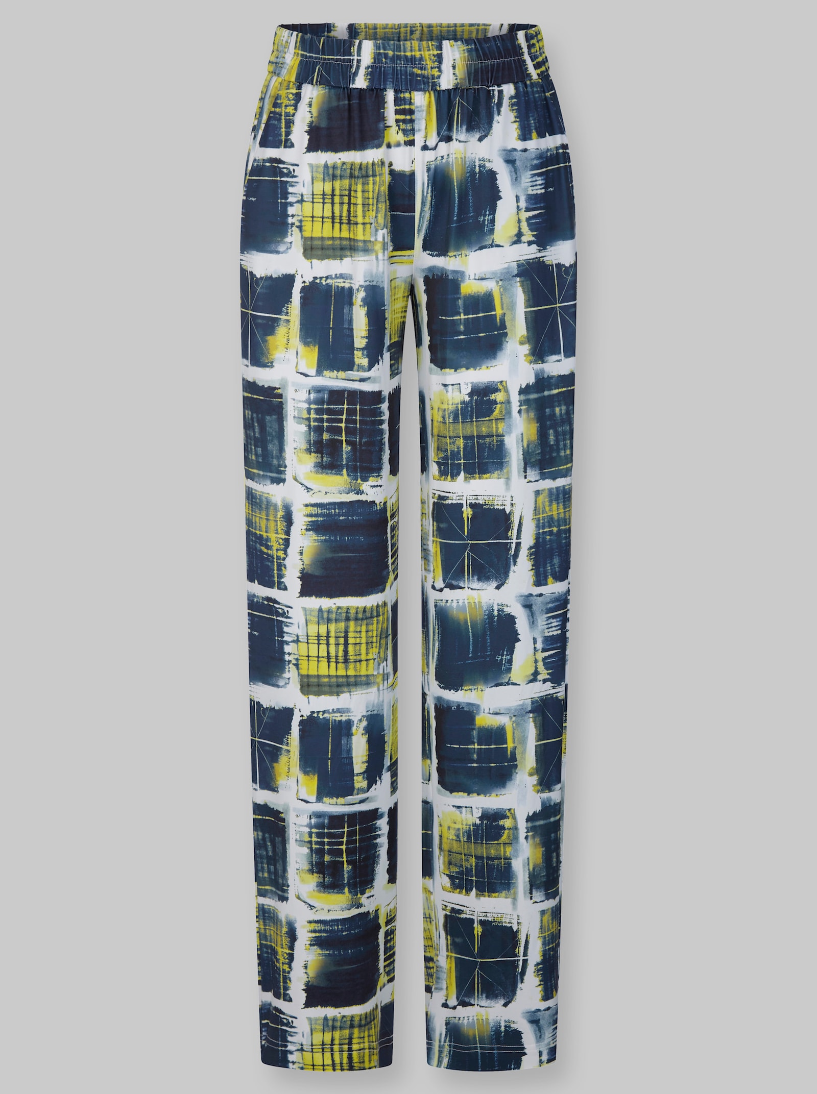heine Druckhose mit weitem Bein - marine-ecru-bedruckt