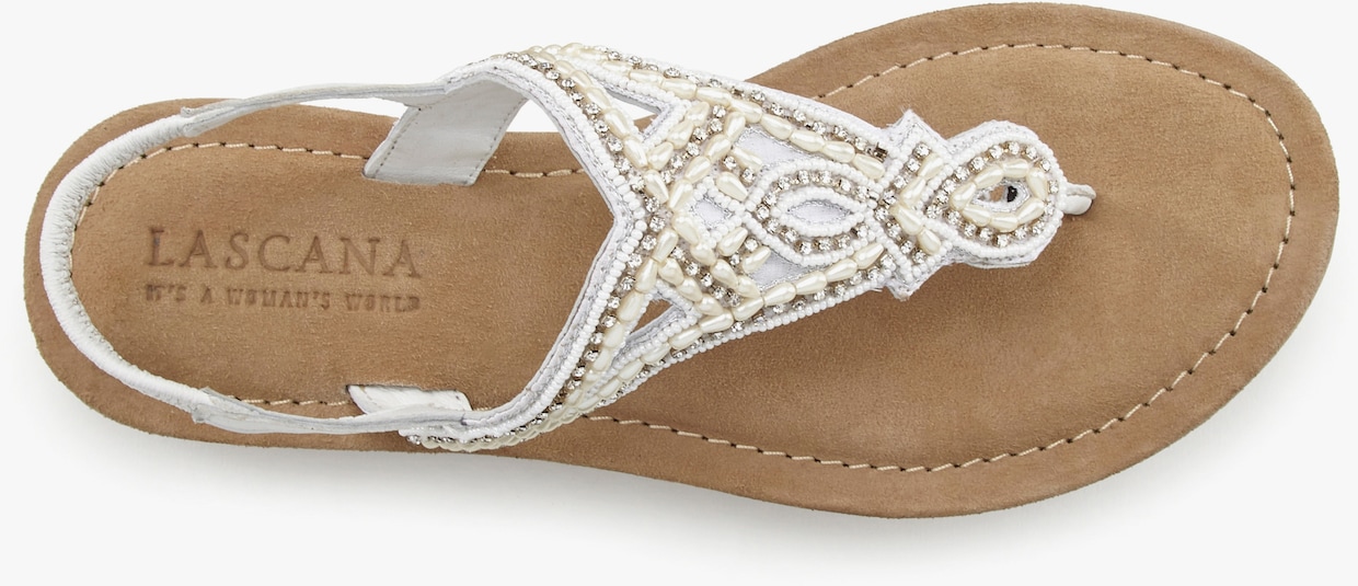 LASCANA Teenslipper - wit