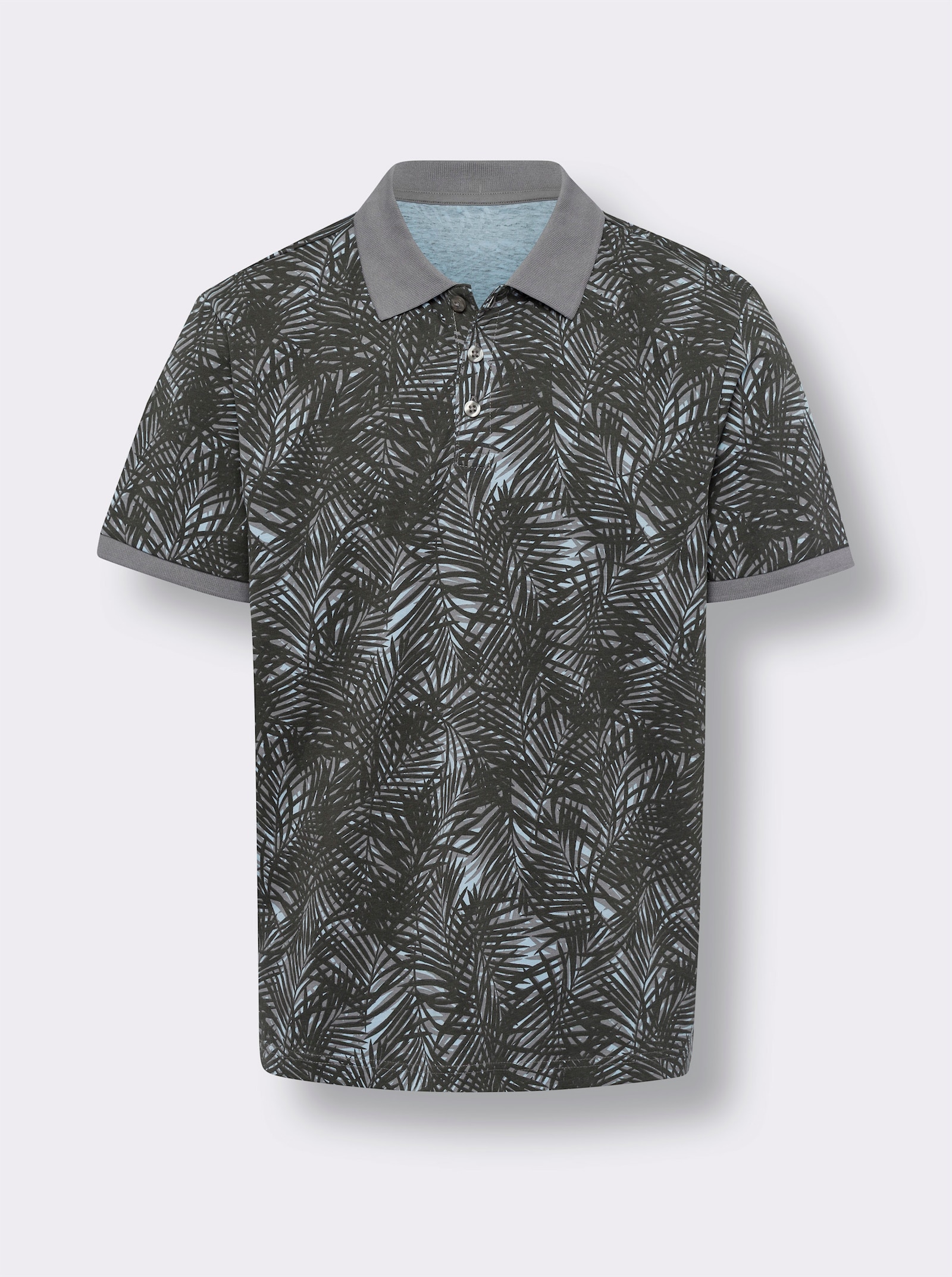 Polokošile s palmovým potiskem - grafitová-potisk