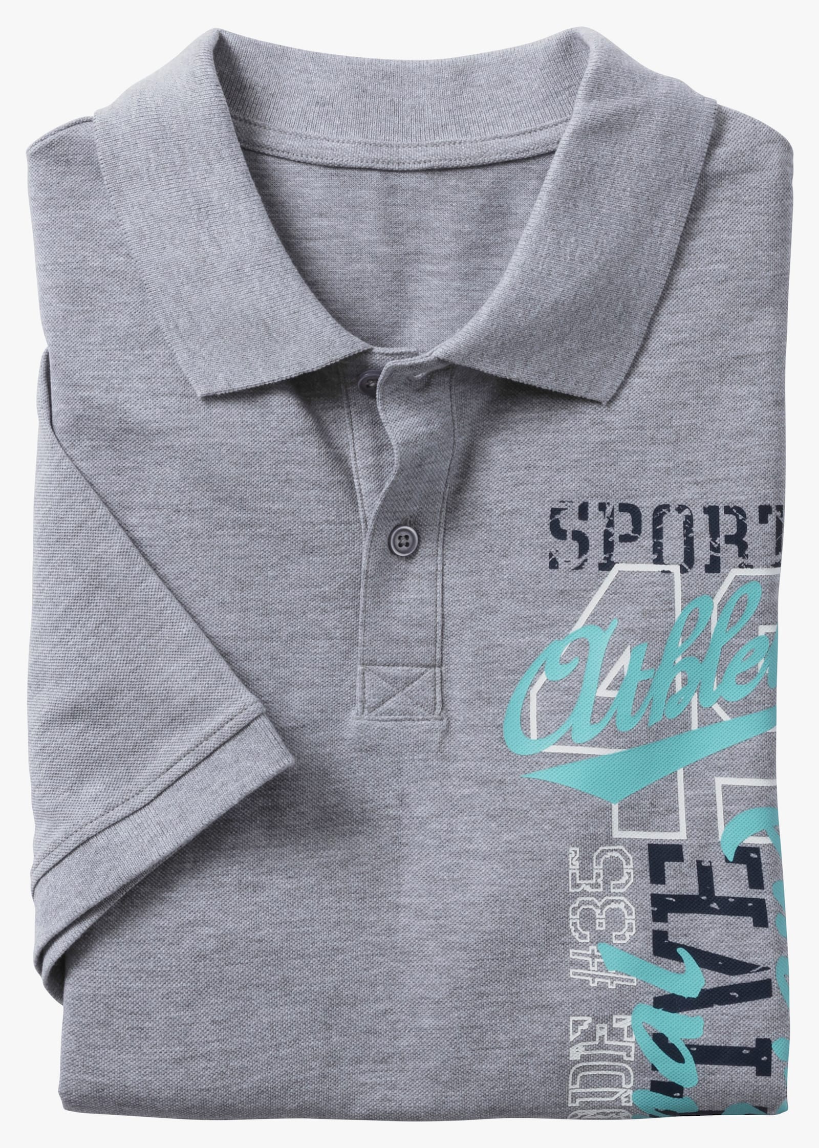 John Devin Poloshirt - grau meliert