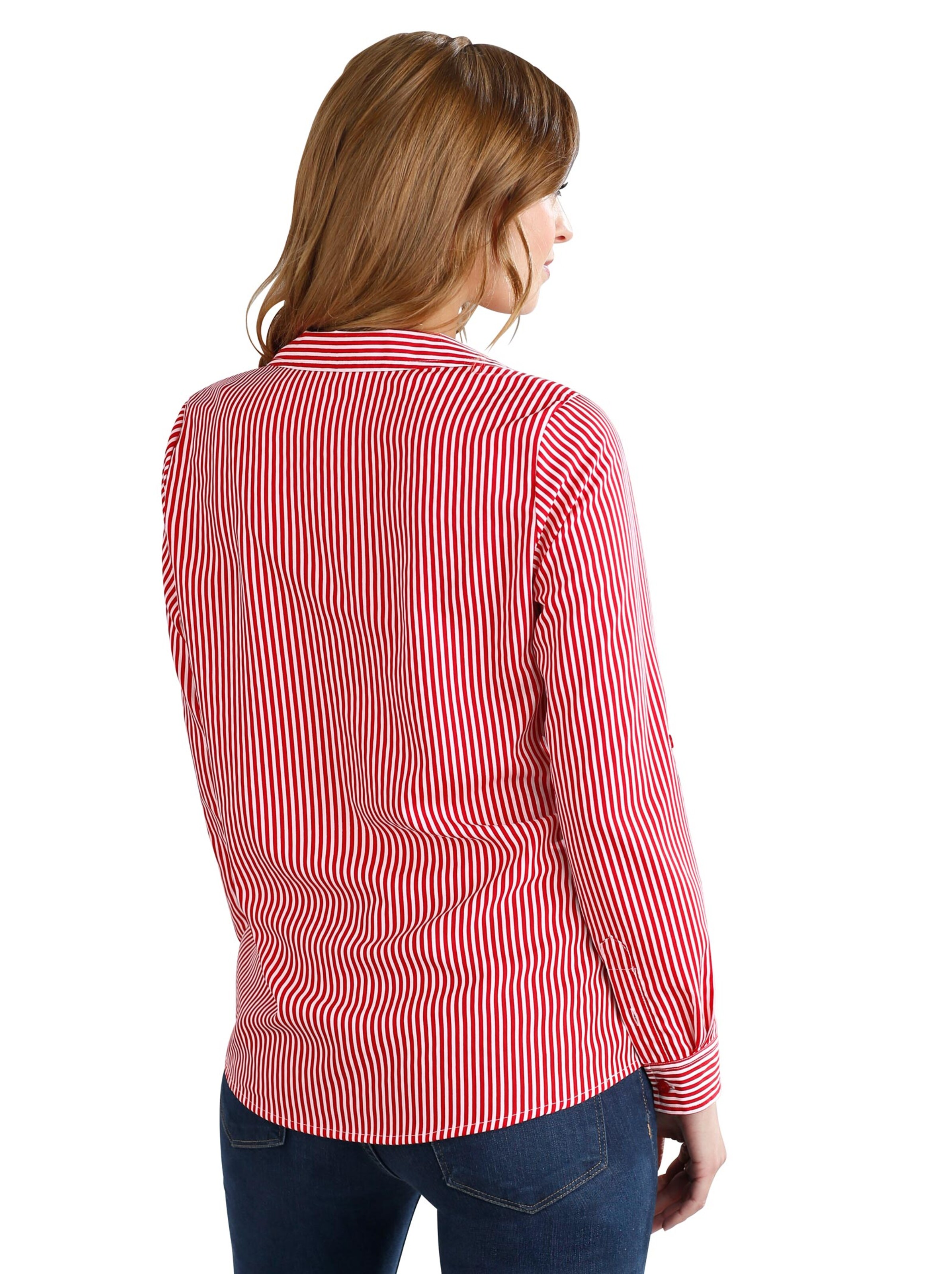 Gestreifte Bluse - bordeaux-gestreift