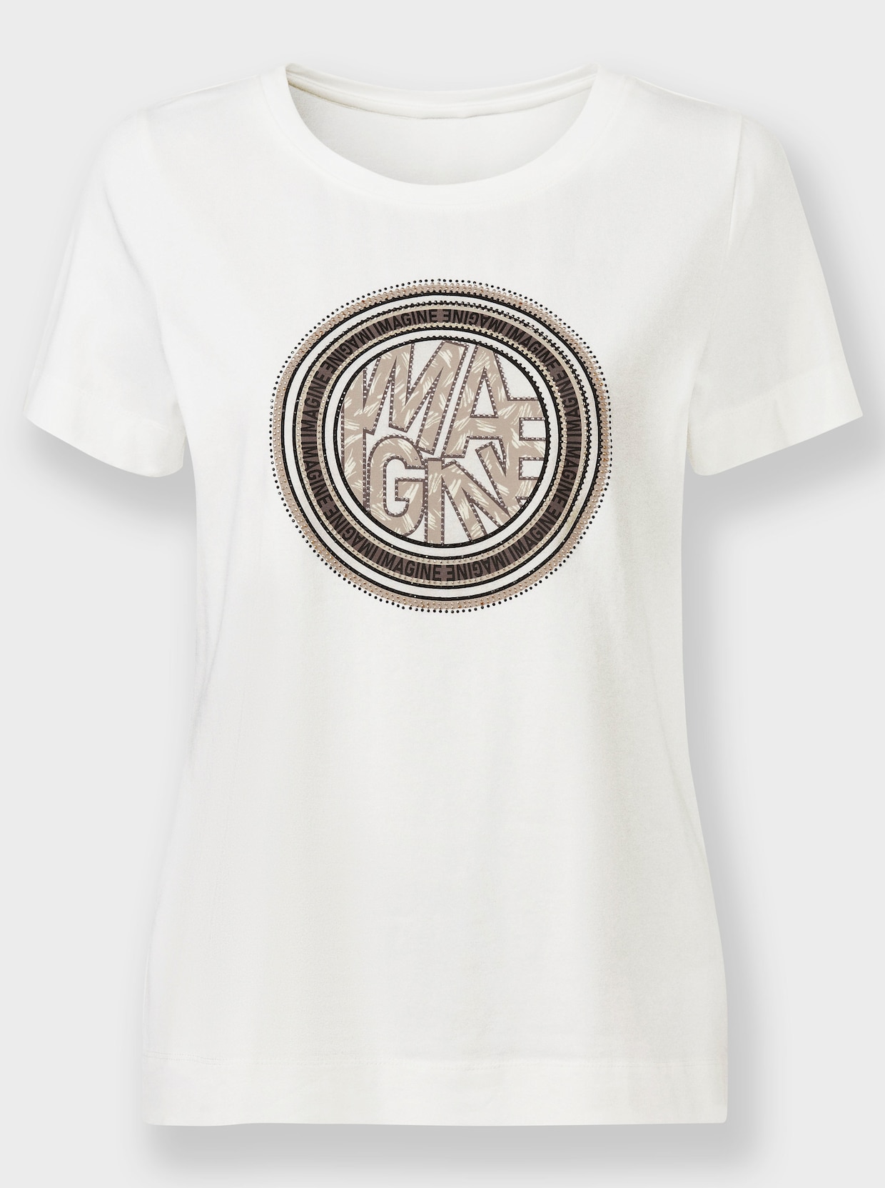 heine Shirt met ronde hals - ecru