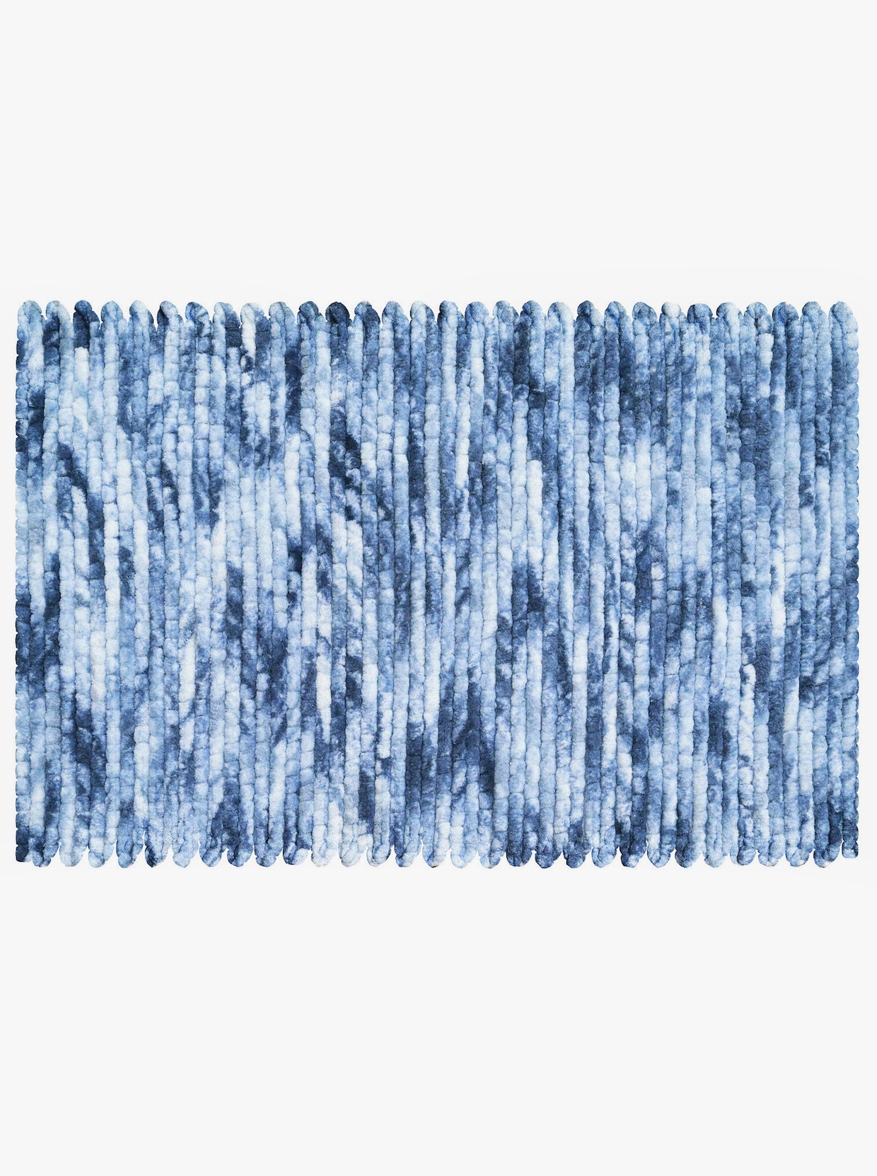 Grund Badematte - blau-meliert