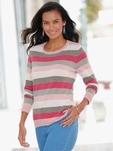 Pullover - fuchsia-rosé-meliert