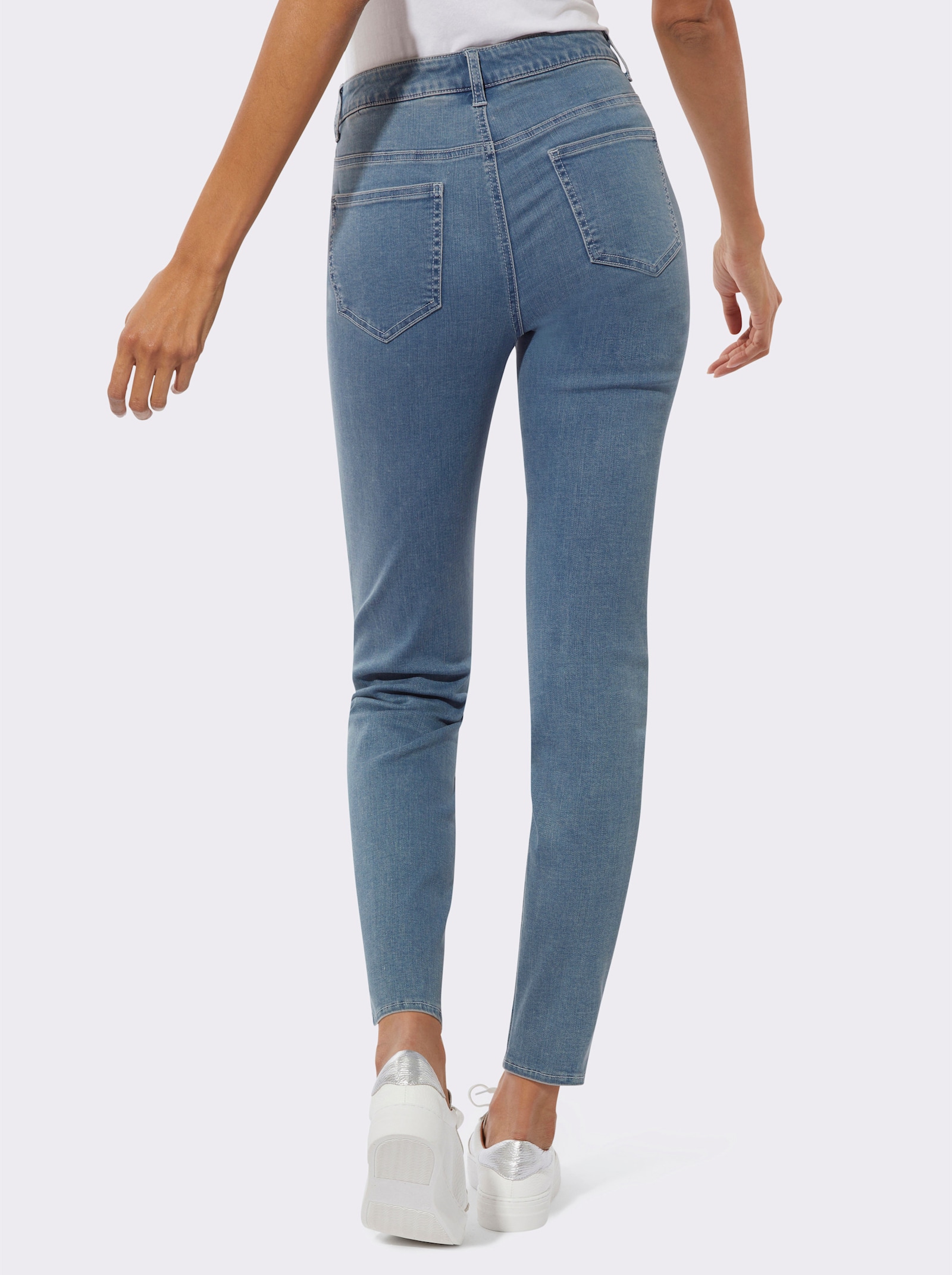 5-Pocket-Jeans mit Baumwolle - blue-bleached