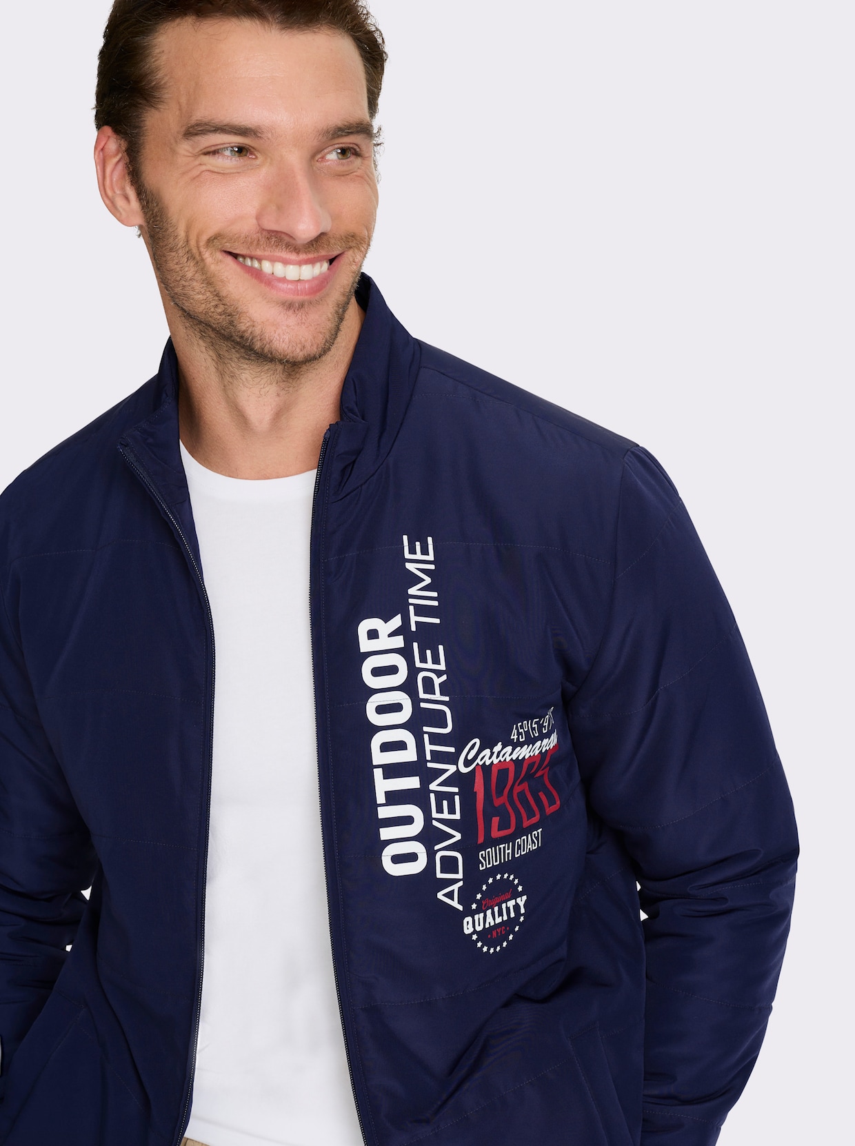 Catamaran Steppjacke - marine-bedruckt