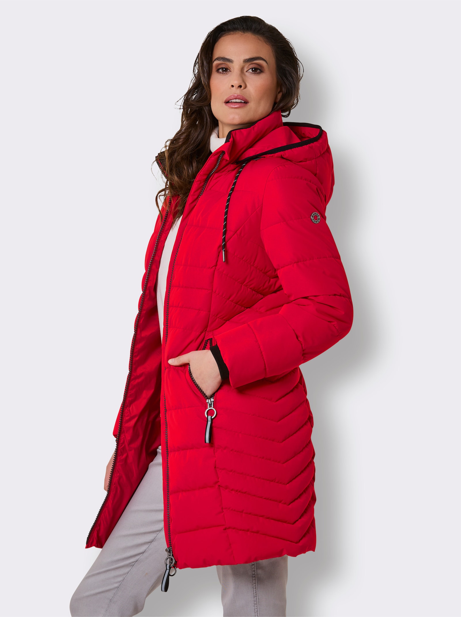 Manisa Regenmantel mit Reflektor-Details - rot