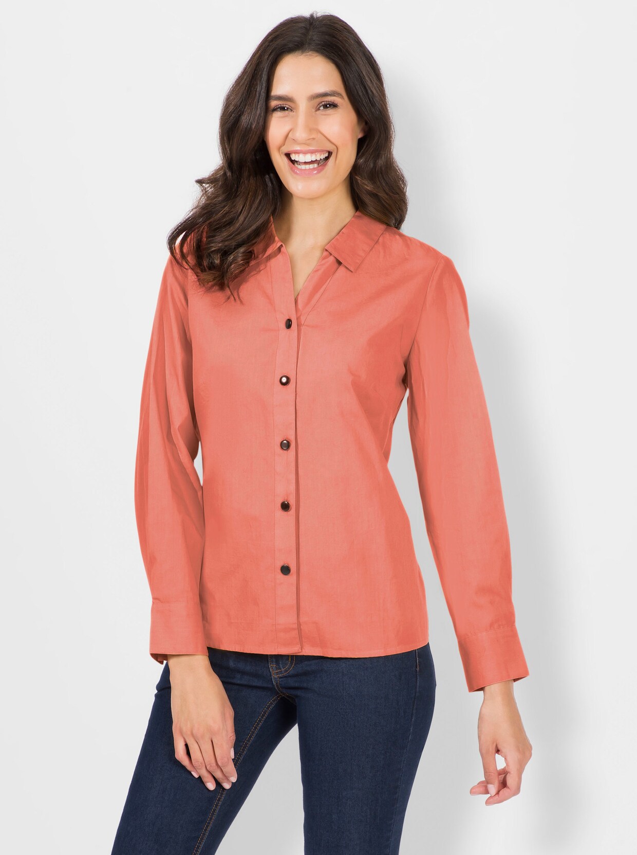 Klassische Bluse - papaya
