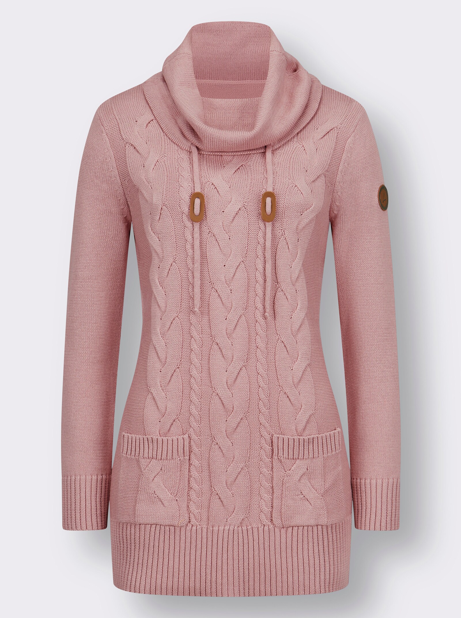 Strickpullover in Long-Form - hortensie