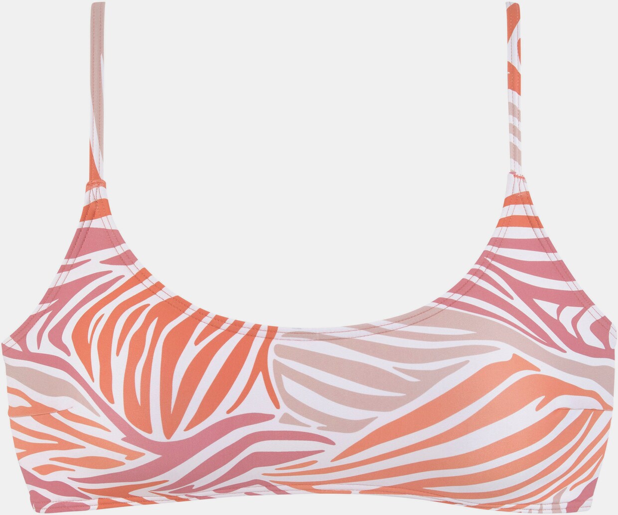 Sunseeker haut de bikini bustier - blanc-orange-rose