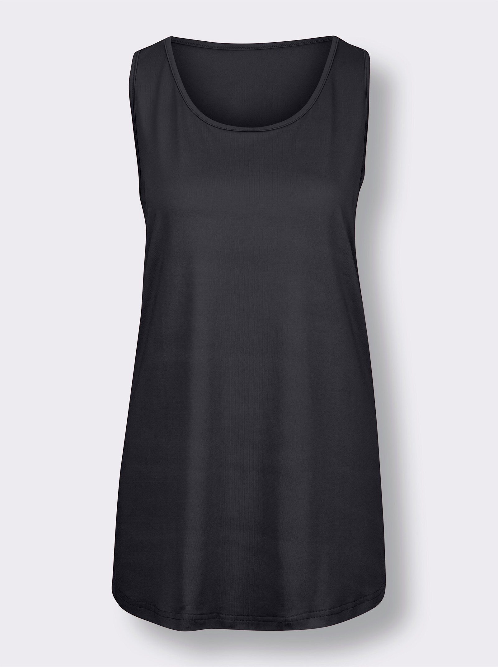 Funktionsshirt mit Ringerrücken - schwarz