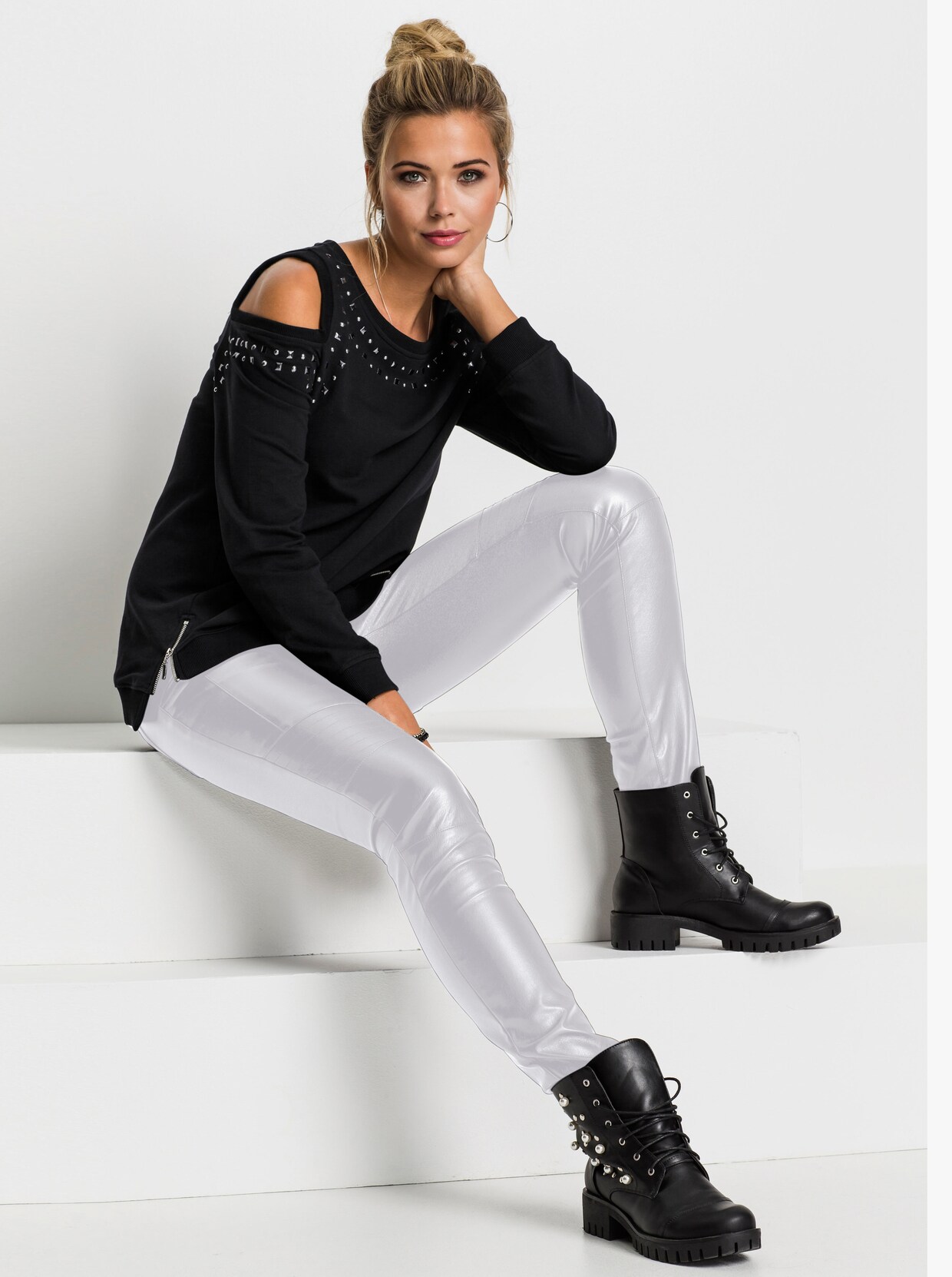 Sweatshirt - zwart