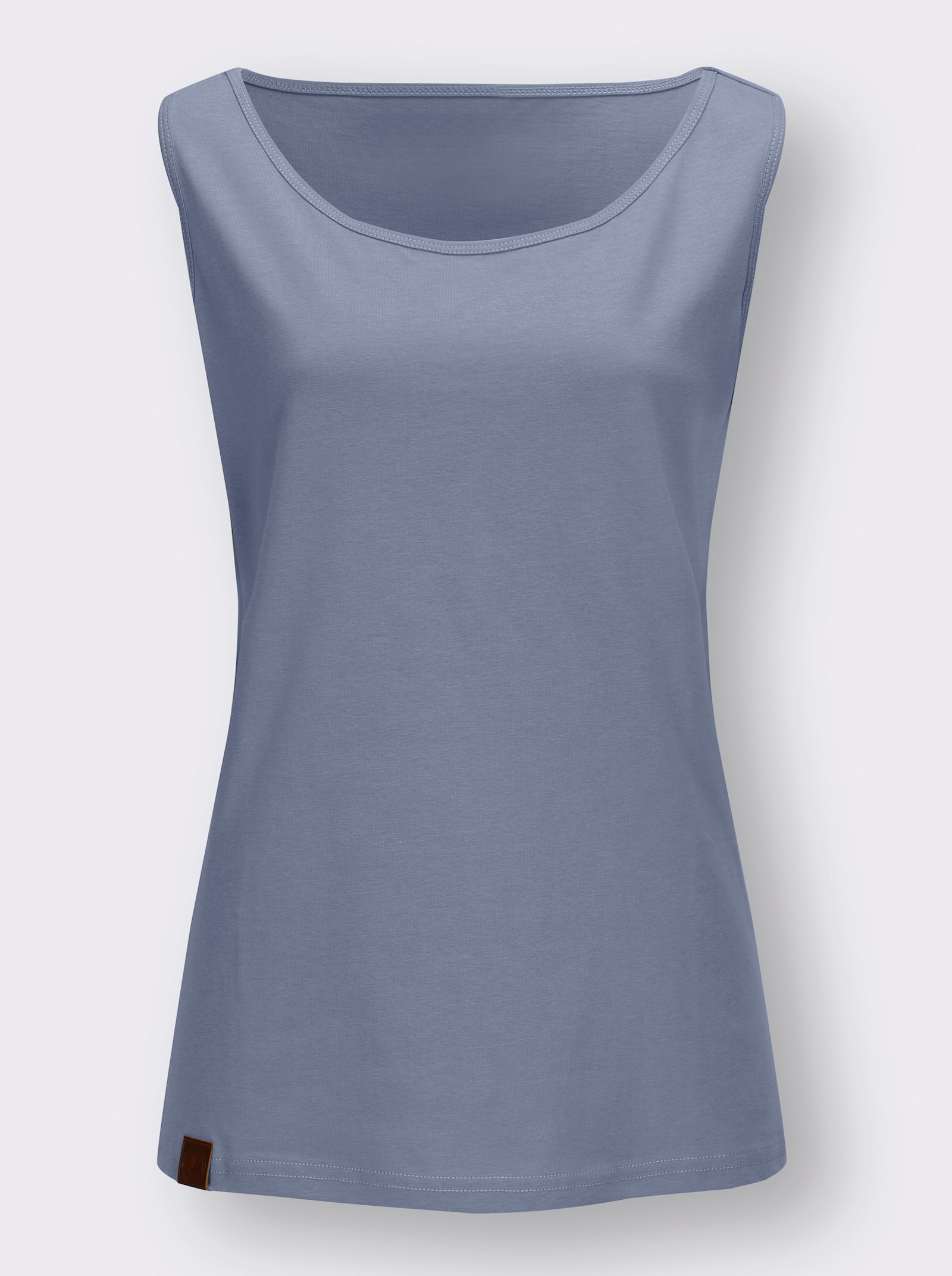 Top z čisté bavlny - holubí modrá