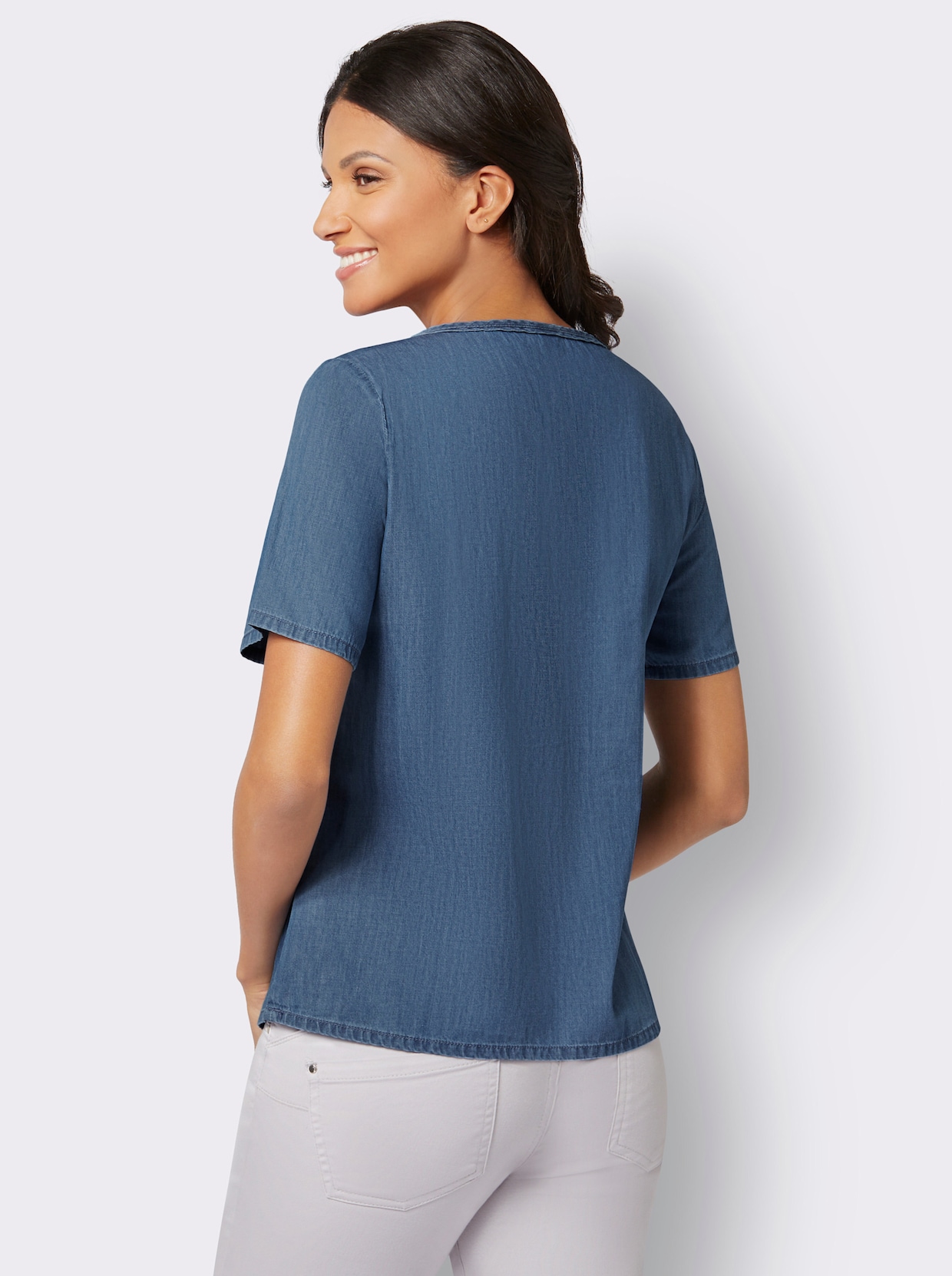 Comfortabele blouse - blue-bleached