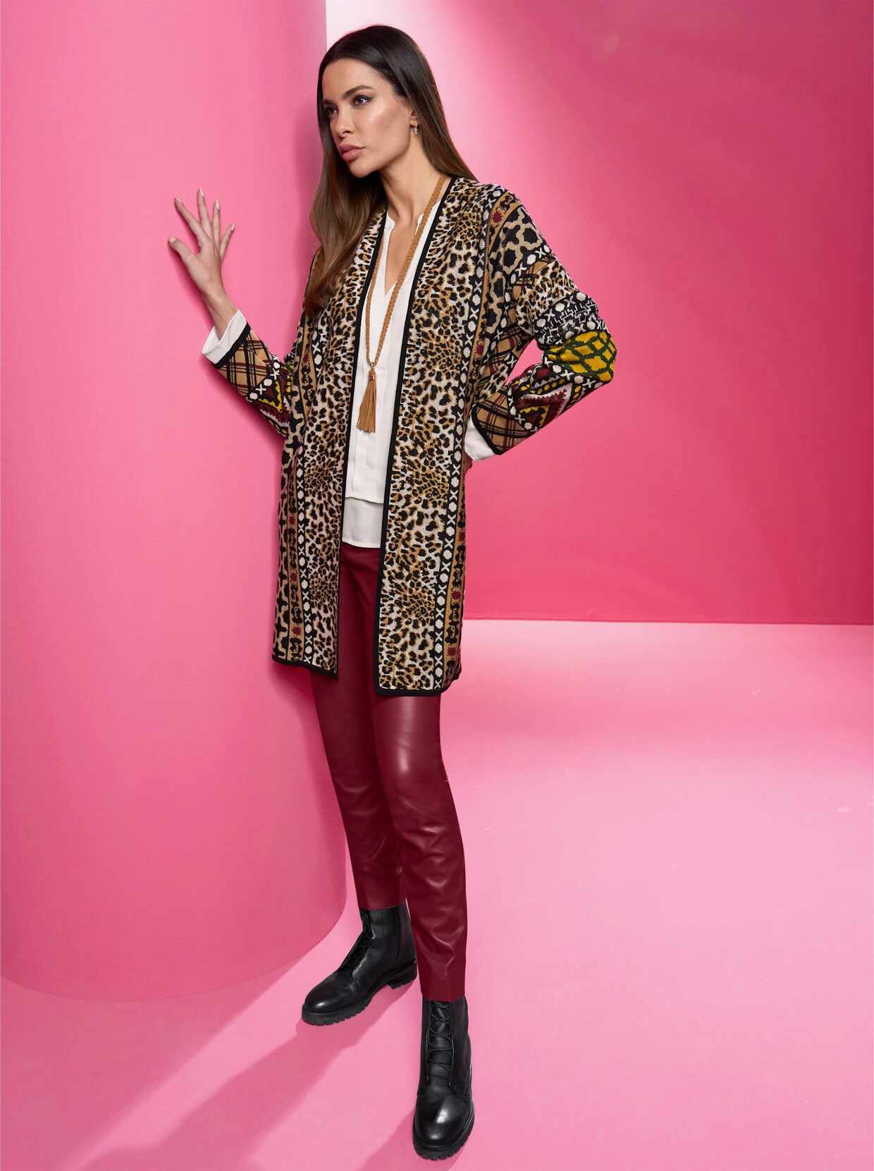 heine Pantalon en synthétique - bordeaux