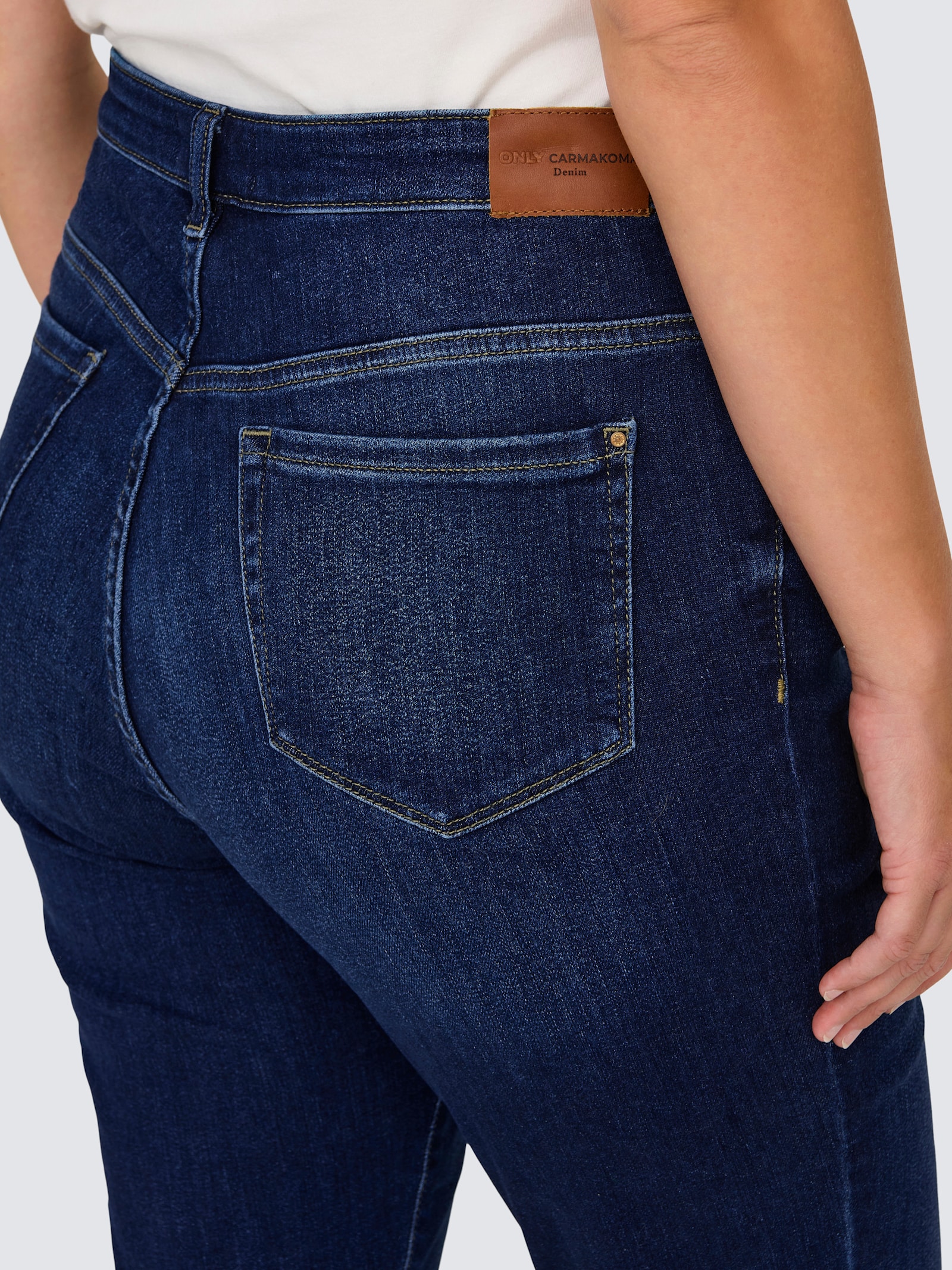 ONLY CARMAKOMA Slim-fit-Jeans - dark blue denim