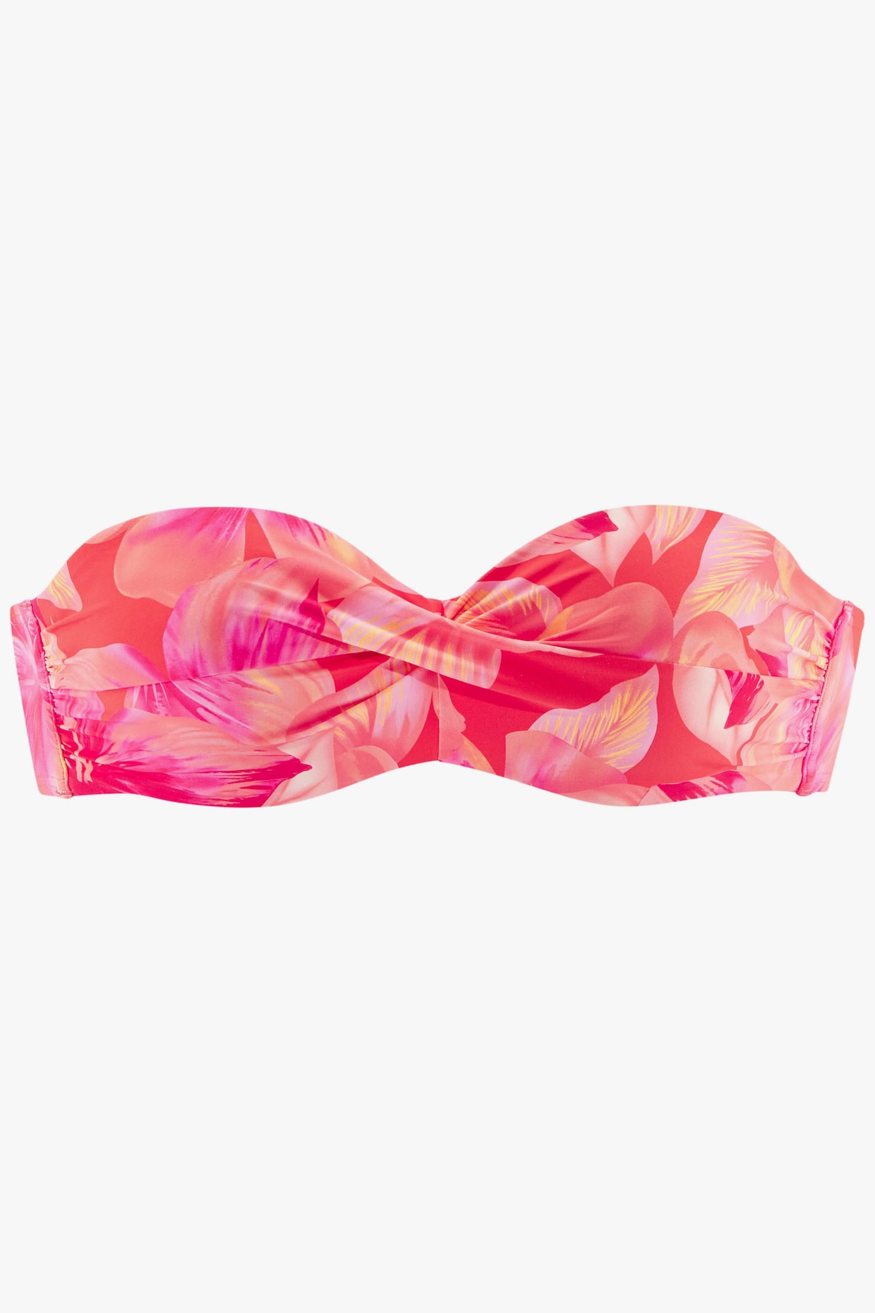 s.Oliver haut de bikini bandeau à armatures - pêche imprimé