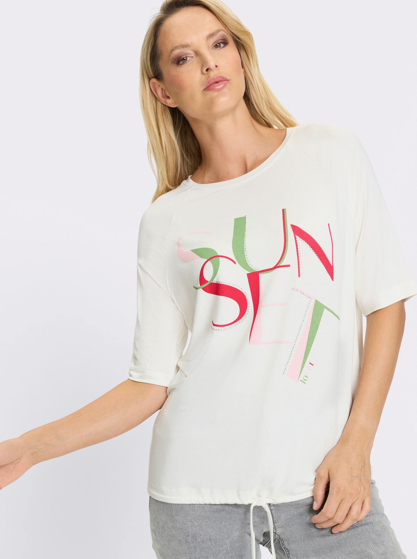 heine T-shirt avec inscription - écru