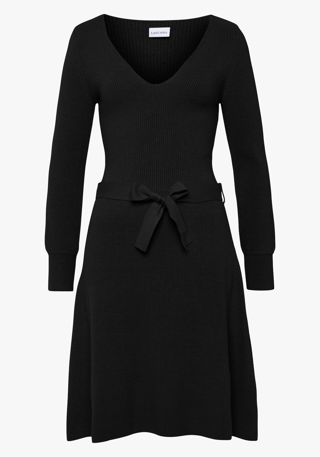 LASCANA Robe en tricot - noir