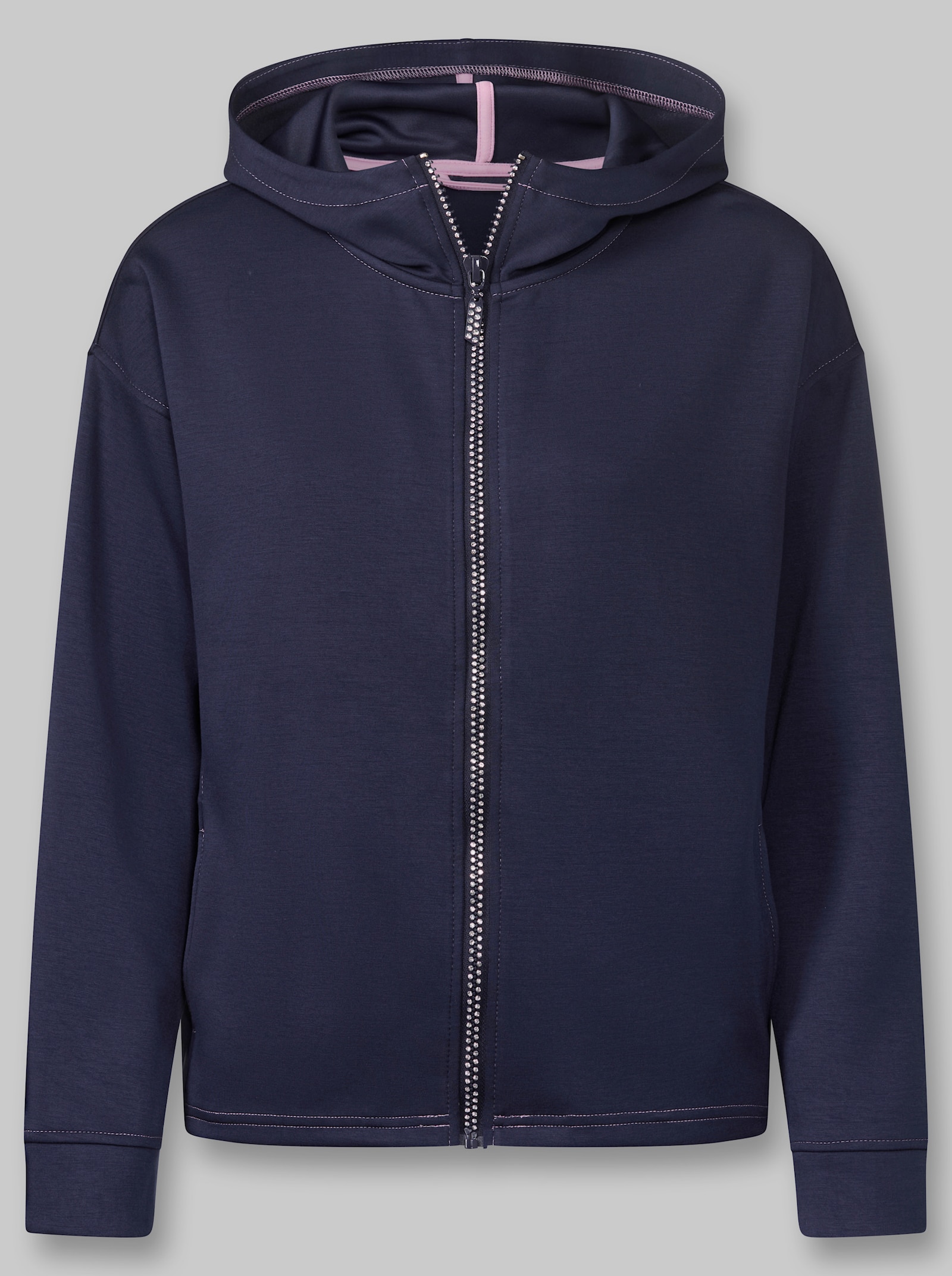 heine Shirtjacke mit Kapuze - marine