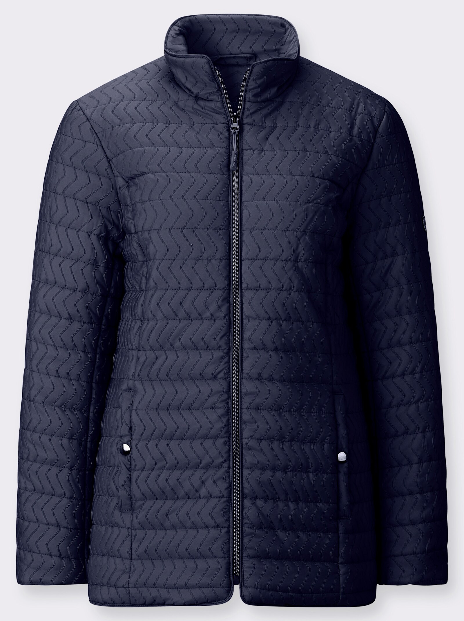 Steppjacke mit Reißverschluss-Taschen - marine