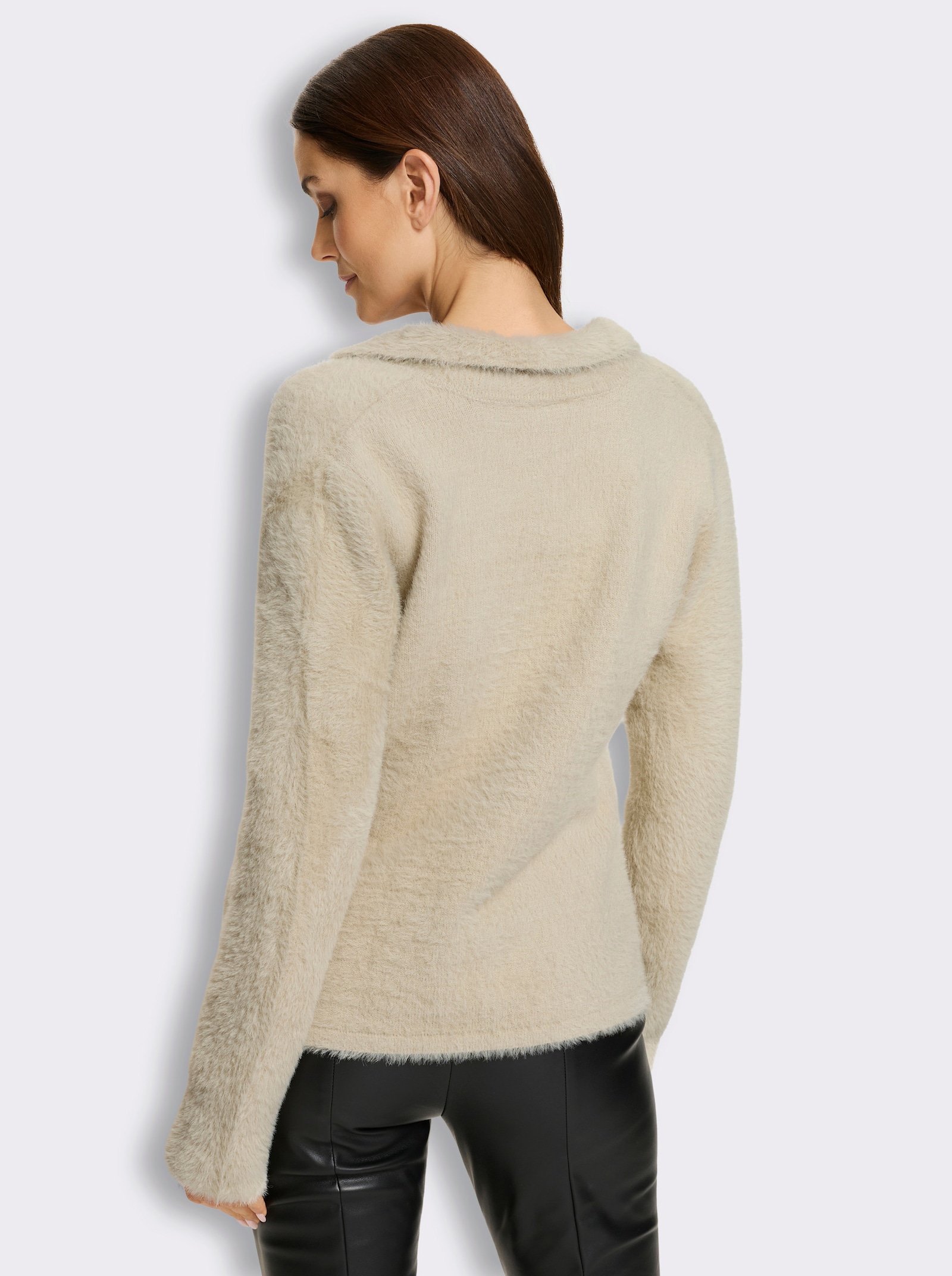heine Strickblazer mit Schmuckknöpfen - sand