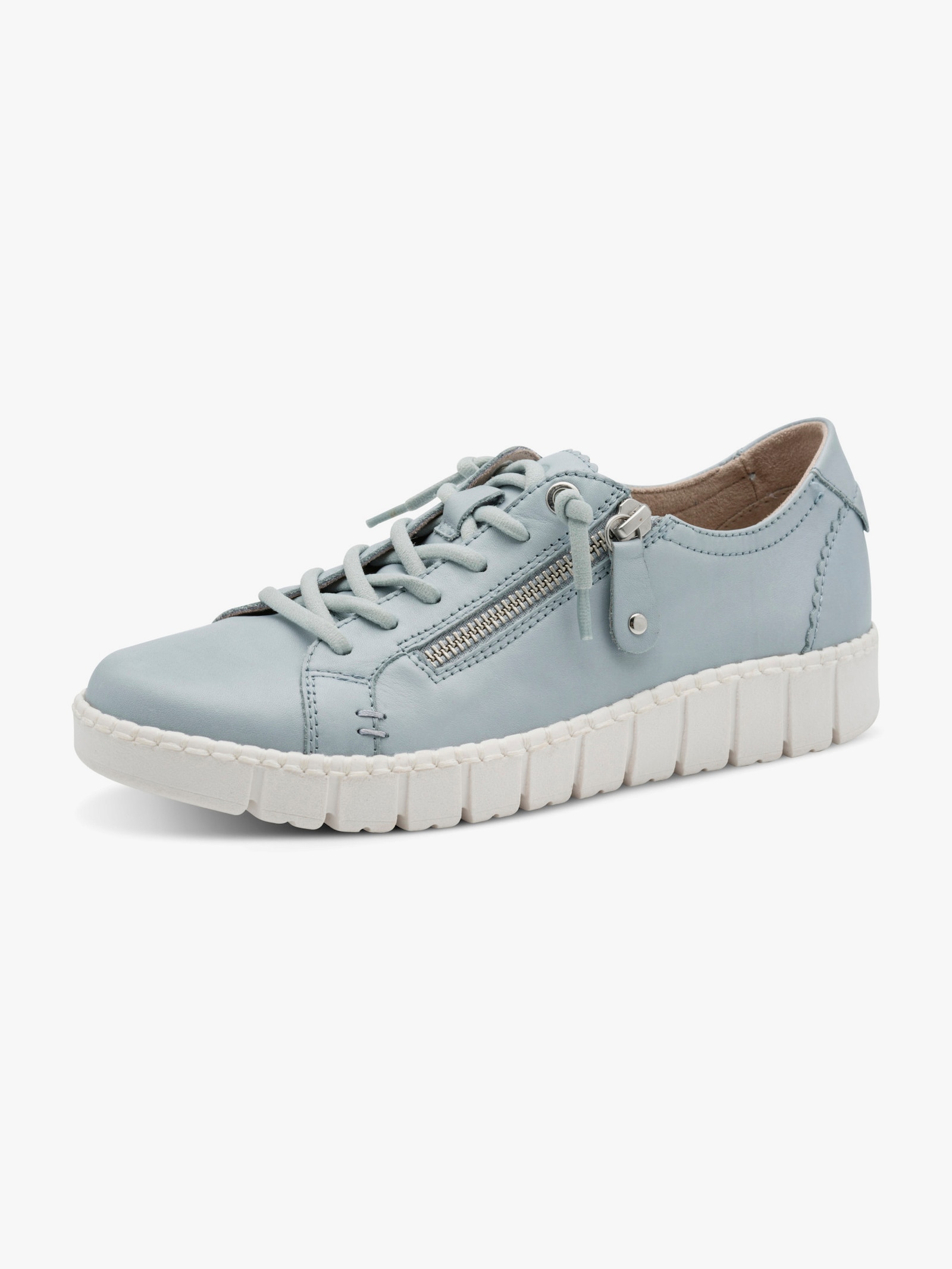 Jana Sneaker mit Zipper - hellblau