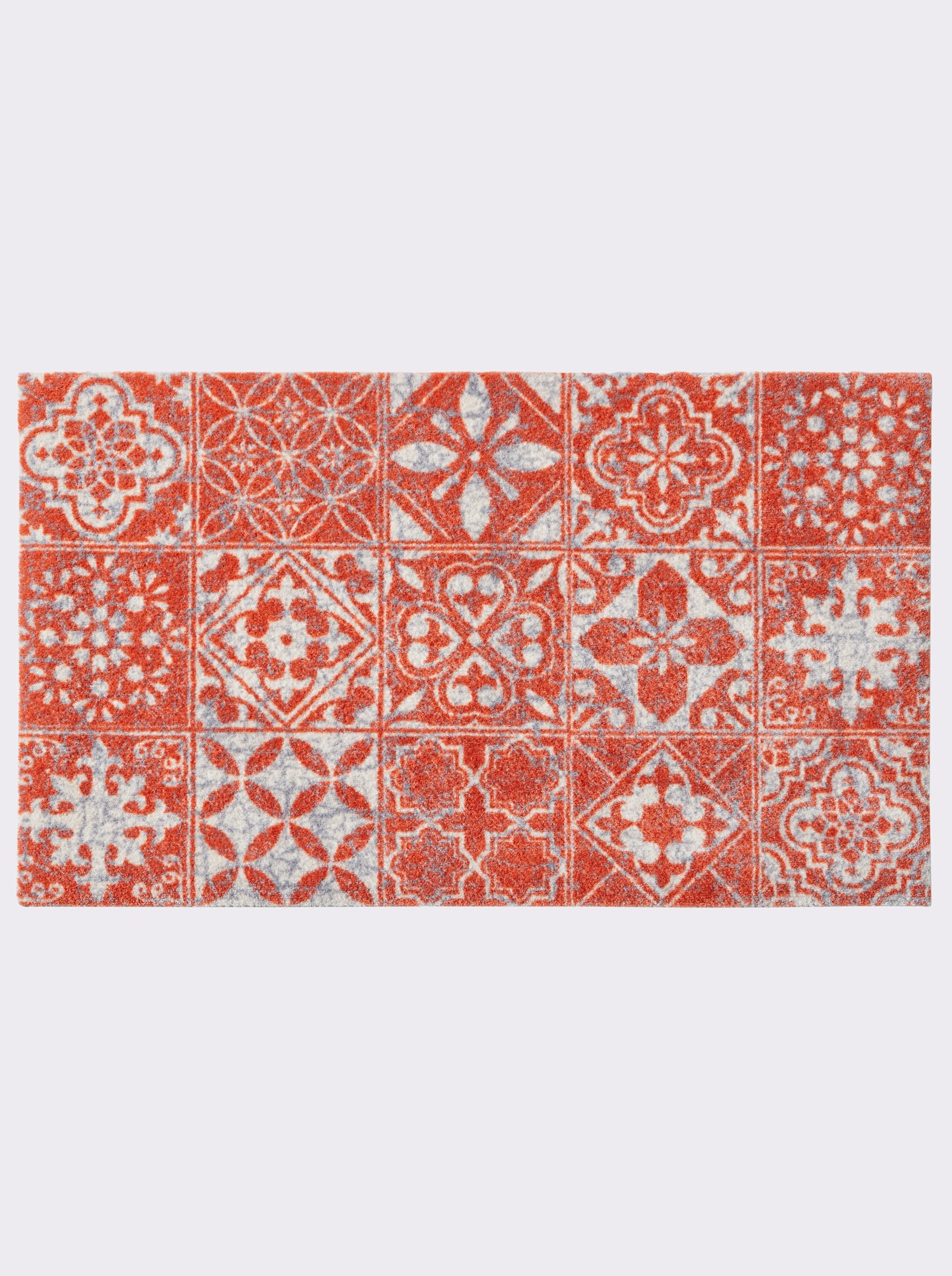 wash+dry by Kleen-Tex Paillasson - terre cuite-blanc