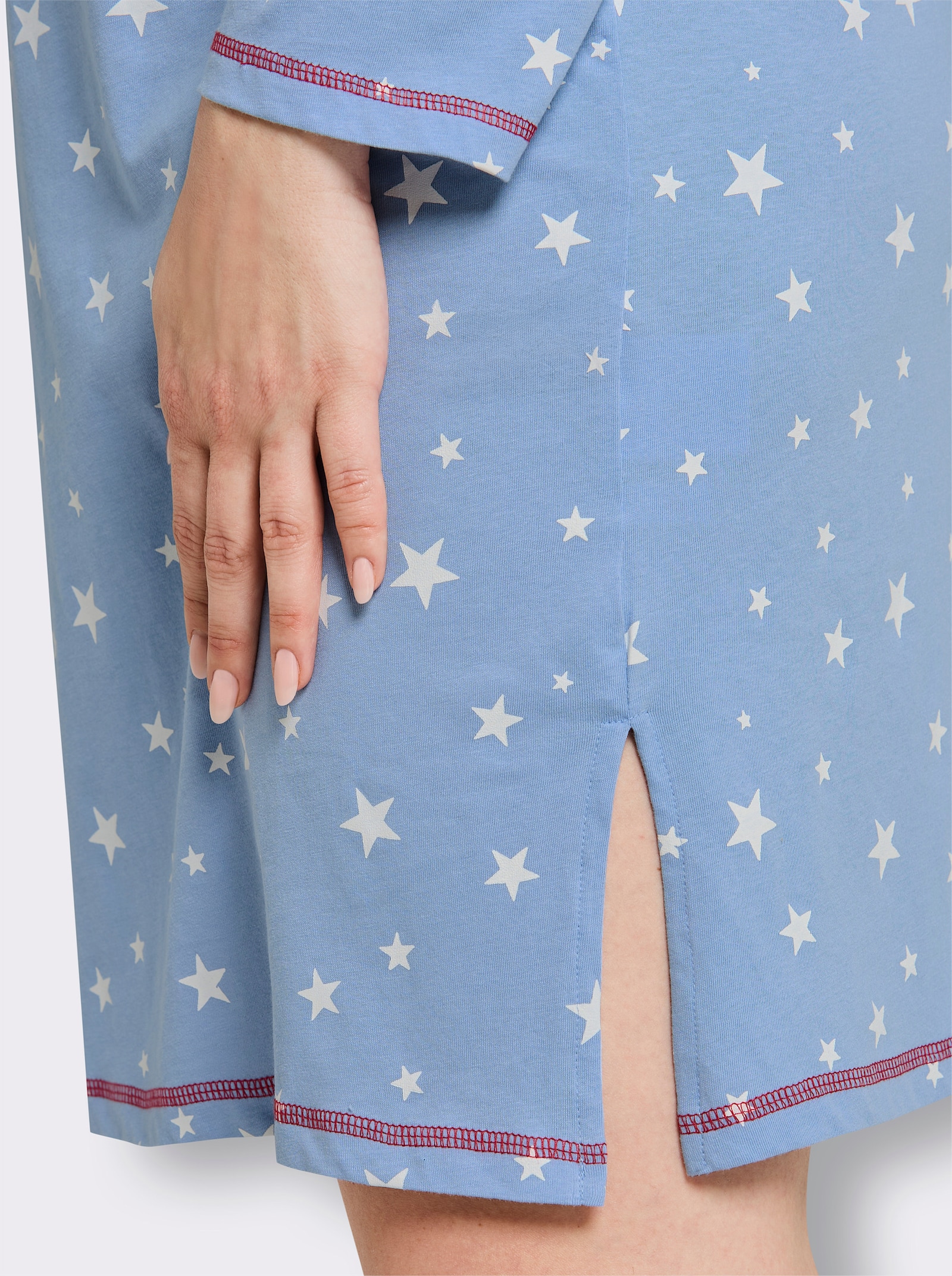 wäschepur Sleepshirts - blau-bedruckt + blau